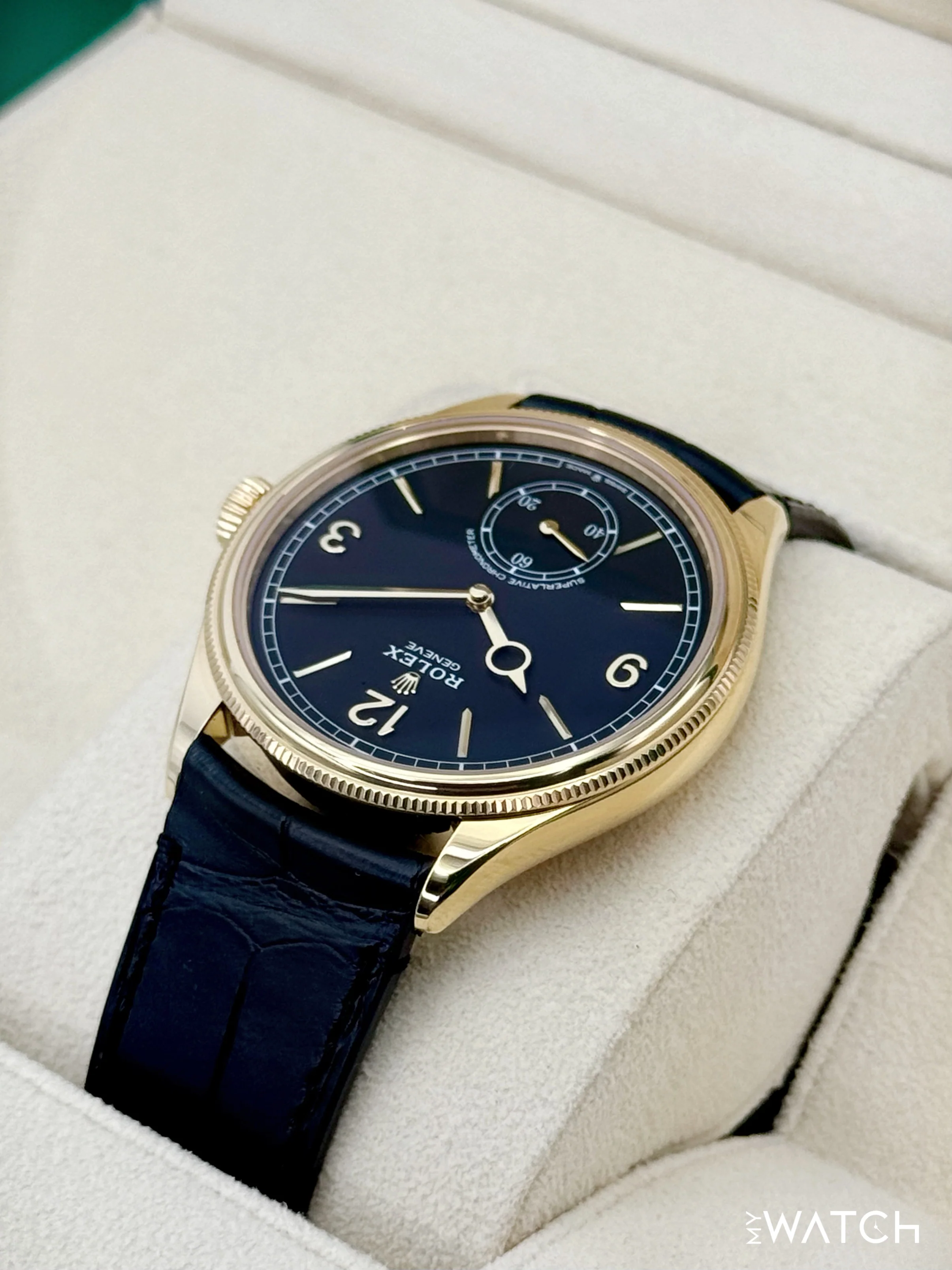 2025 Rolex 1908 39mm 52508 Yellow Gold Black Dial - Image 7