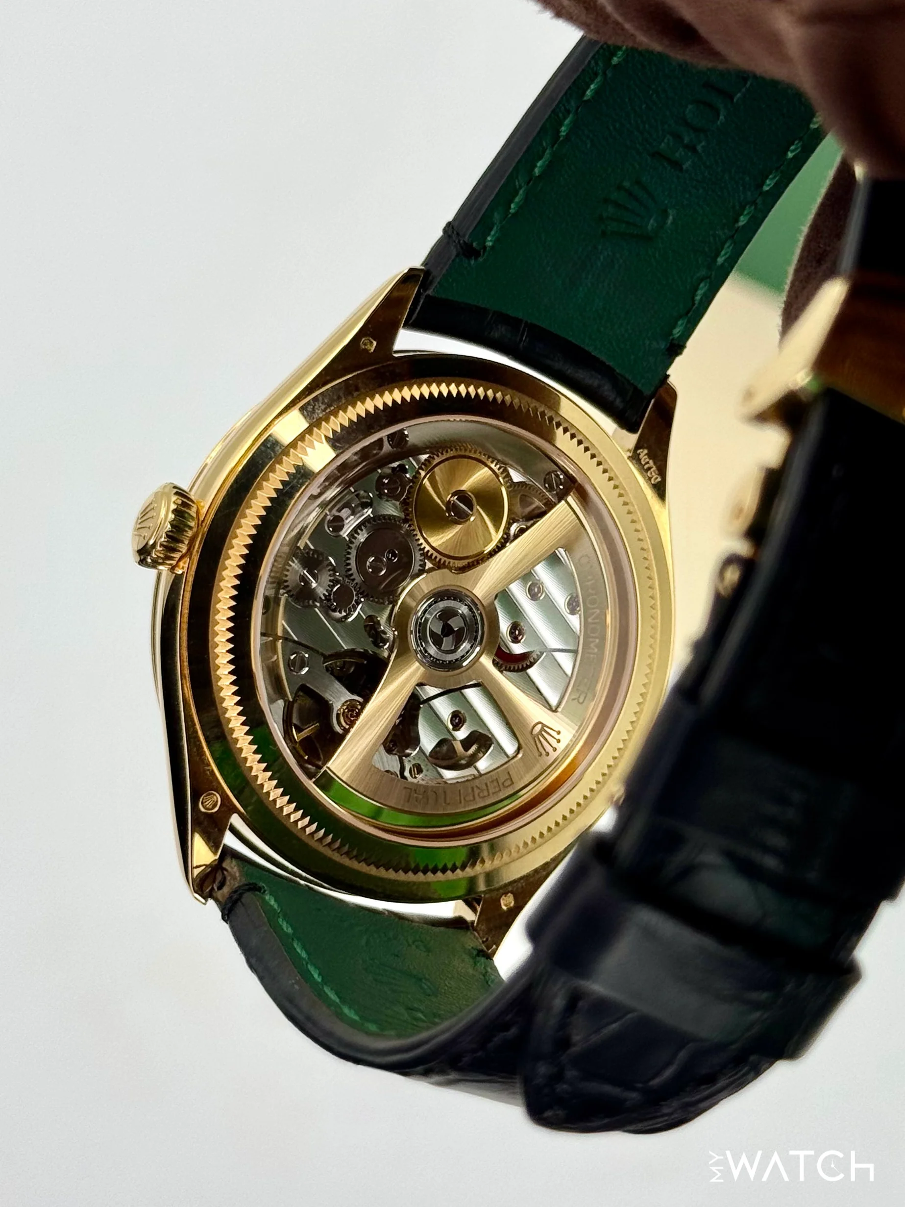 2025 Rolex 1908 39mm 52508 Yellow Gold Black Dial - Image 9