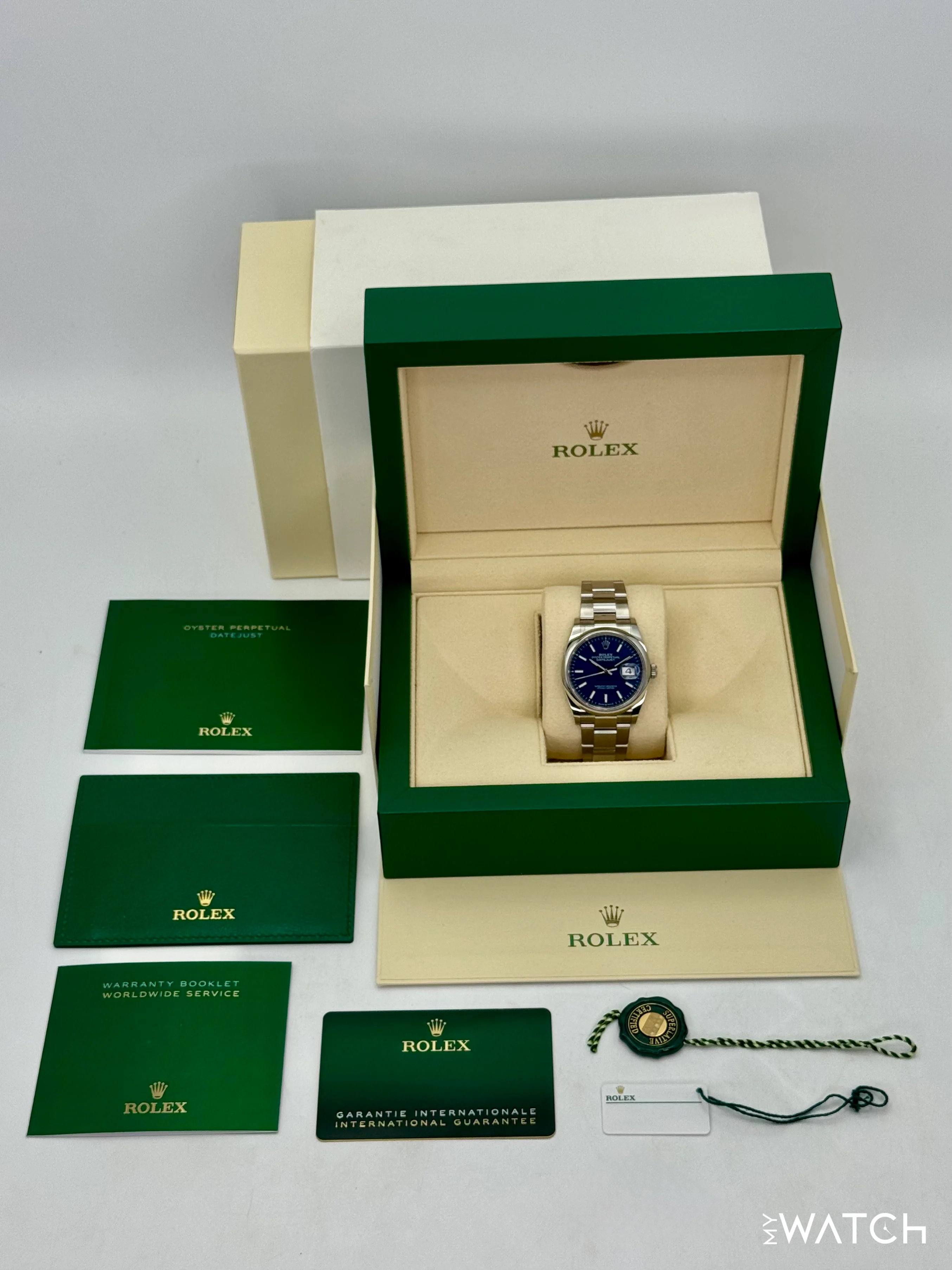 NEW 2025 Rolex Datejust 36mm 126200 Stainless Steel Oyster Blue Dial - Image 10