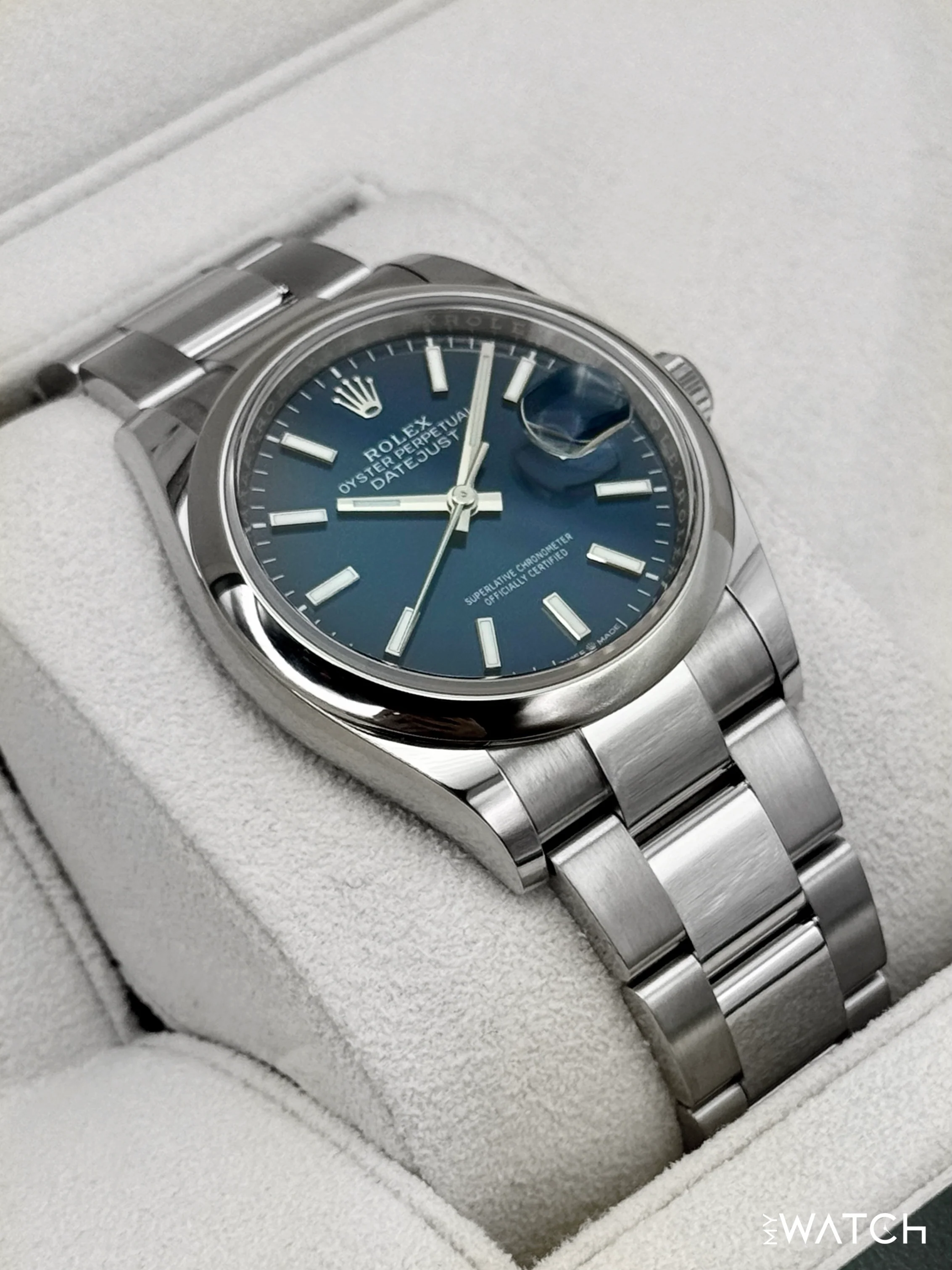 NEW 2025 Rolex Datejust 36mm 126200 Stainless Steel Oyster Blue Dial - Image 6