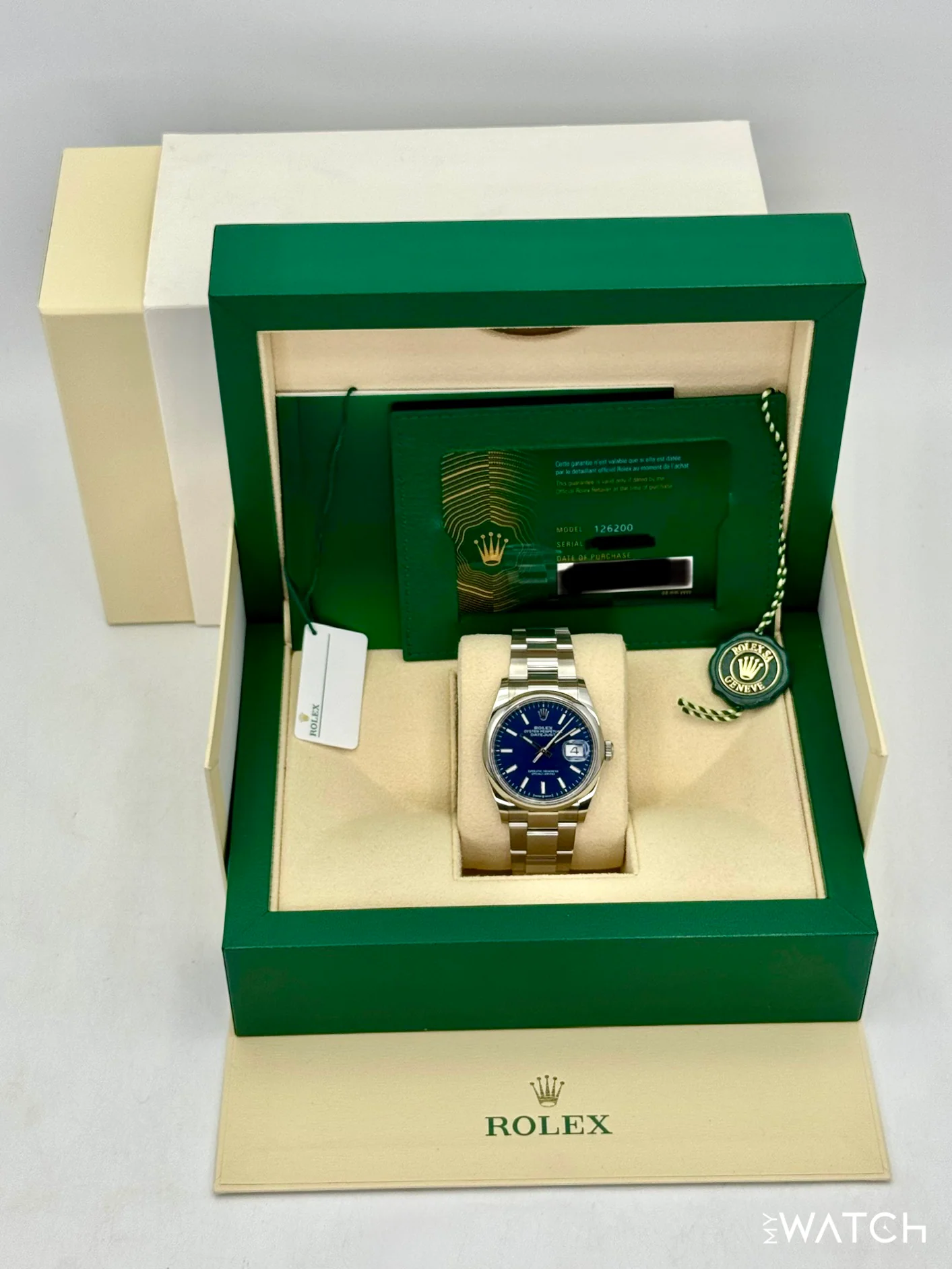 NEW 2025 Rolex Datejust 36mm 126200 Stainless Steel Oyster Blue Dial - Image 9