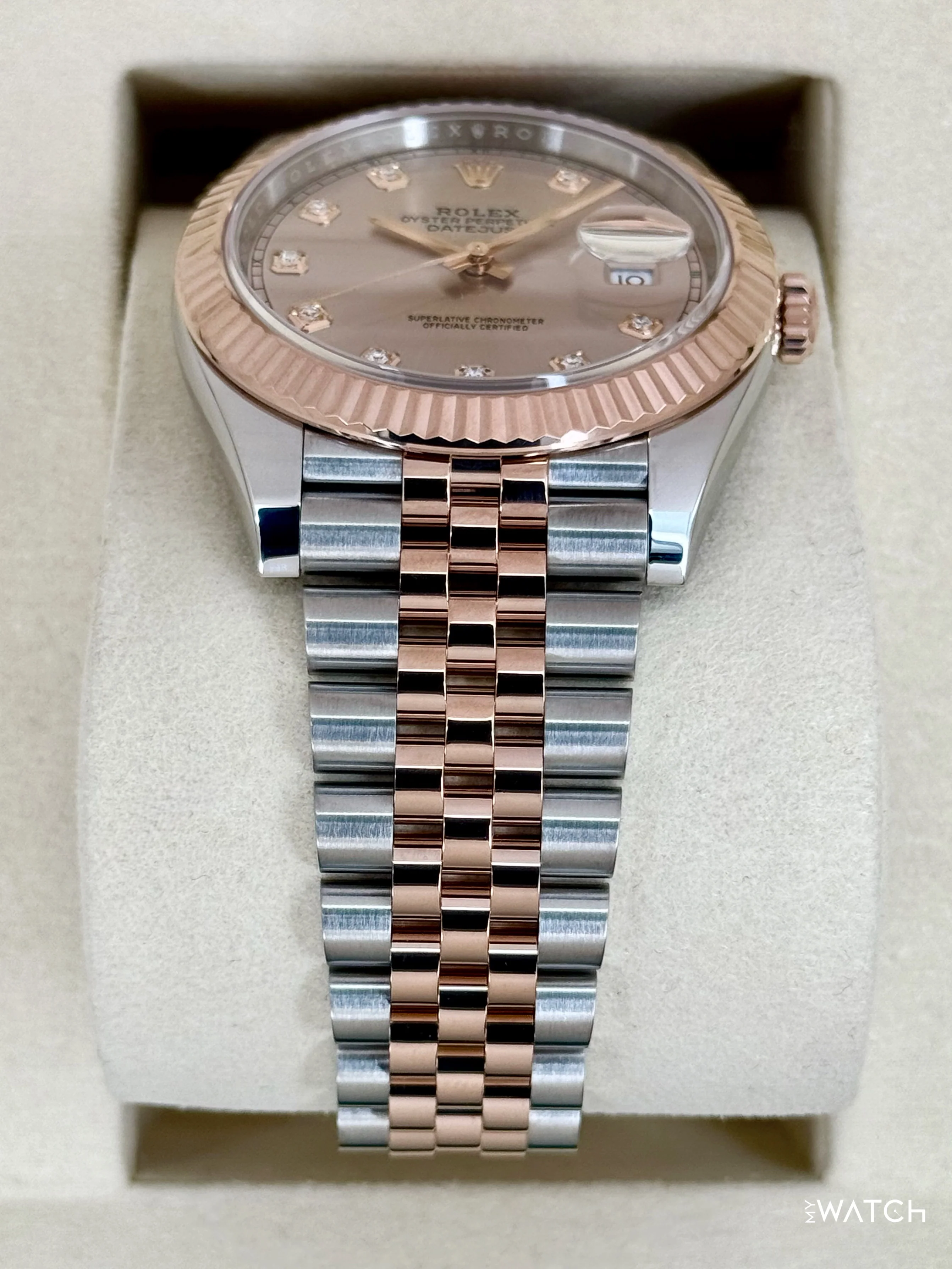 2025 Rolex Datejust 41mm 126331 Two-Tone Jubilee Sundust Diamond Dial - Image 3