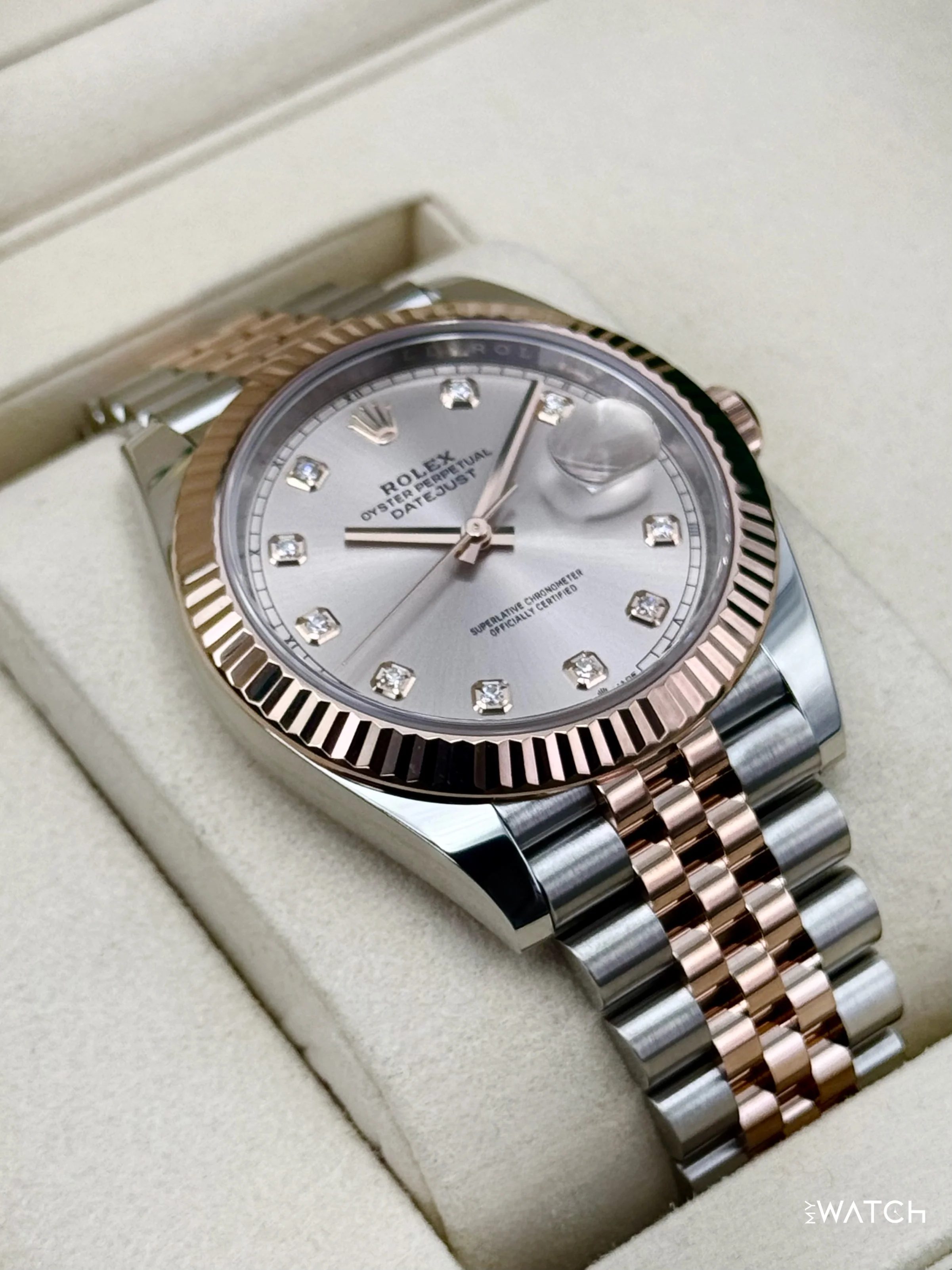 2025 Rolex Datejust 41mm 126331 Two-Tone Jubilee Sundust Diamond Dial - Image 6