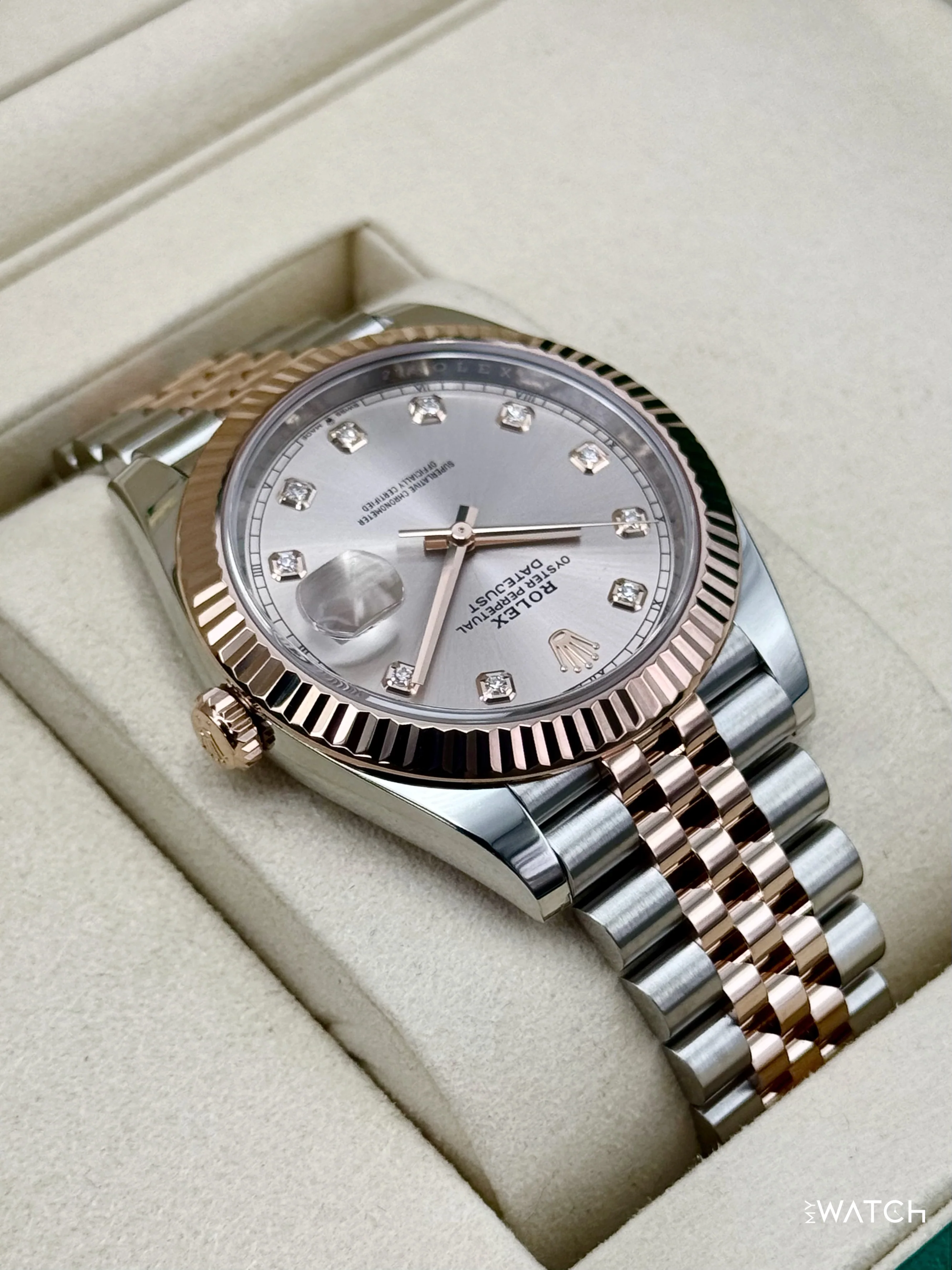 2025 Rolex Datejust 41mm 126331 Two-Tone Jubilee Sundust Diamond Dial - Image 8