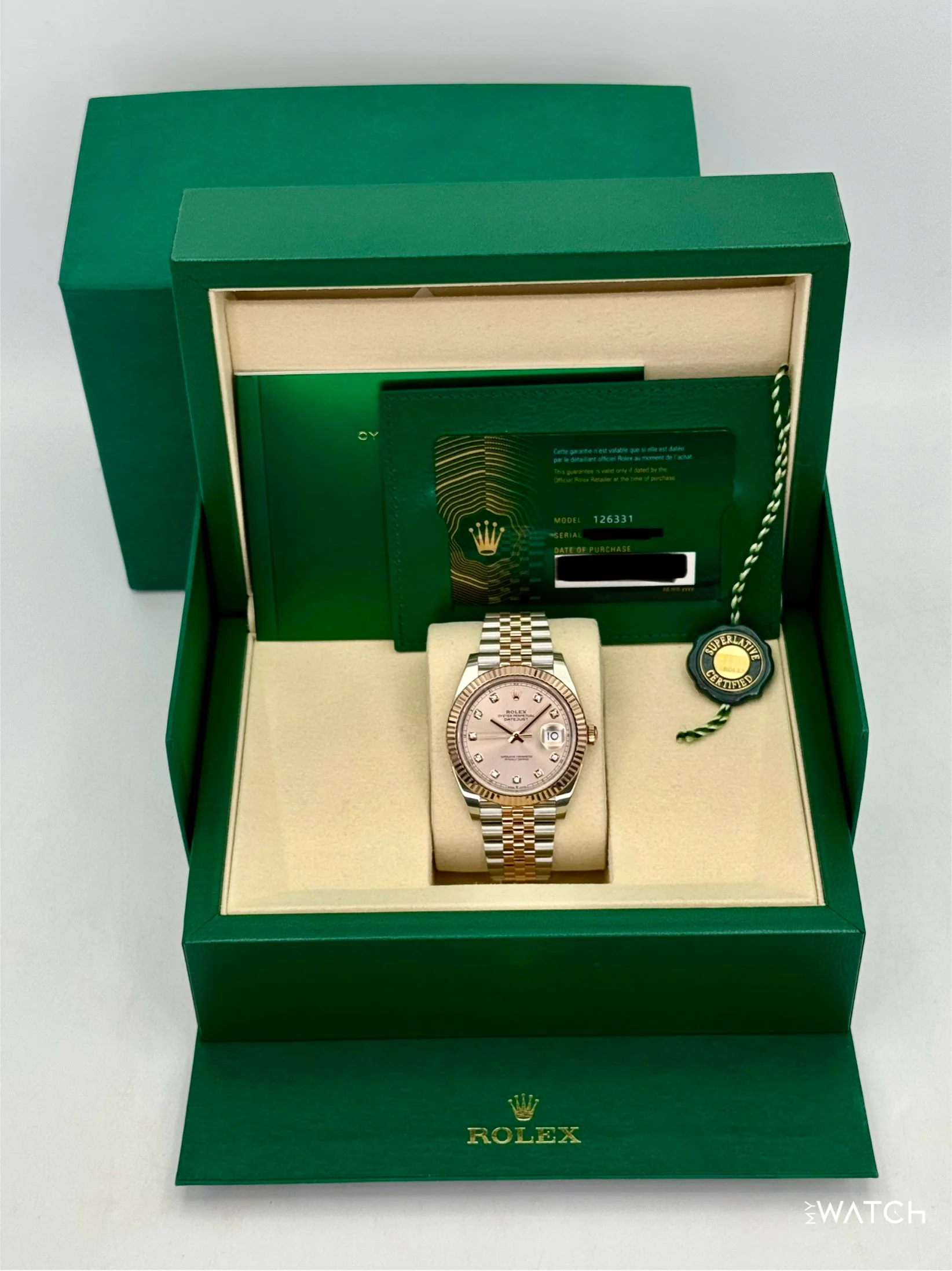 2025 Rolex Datejust 41mm 126331 Two-Tone Jubilee Sundust Diamond Dial - Image 9