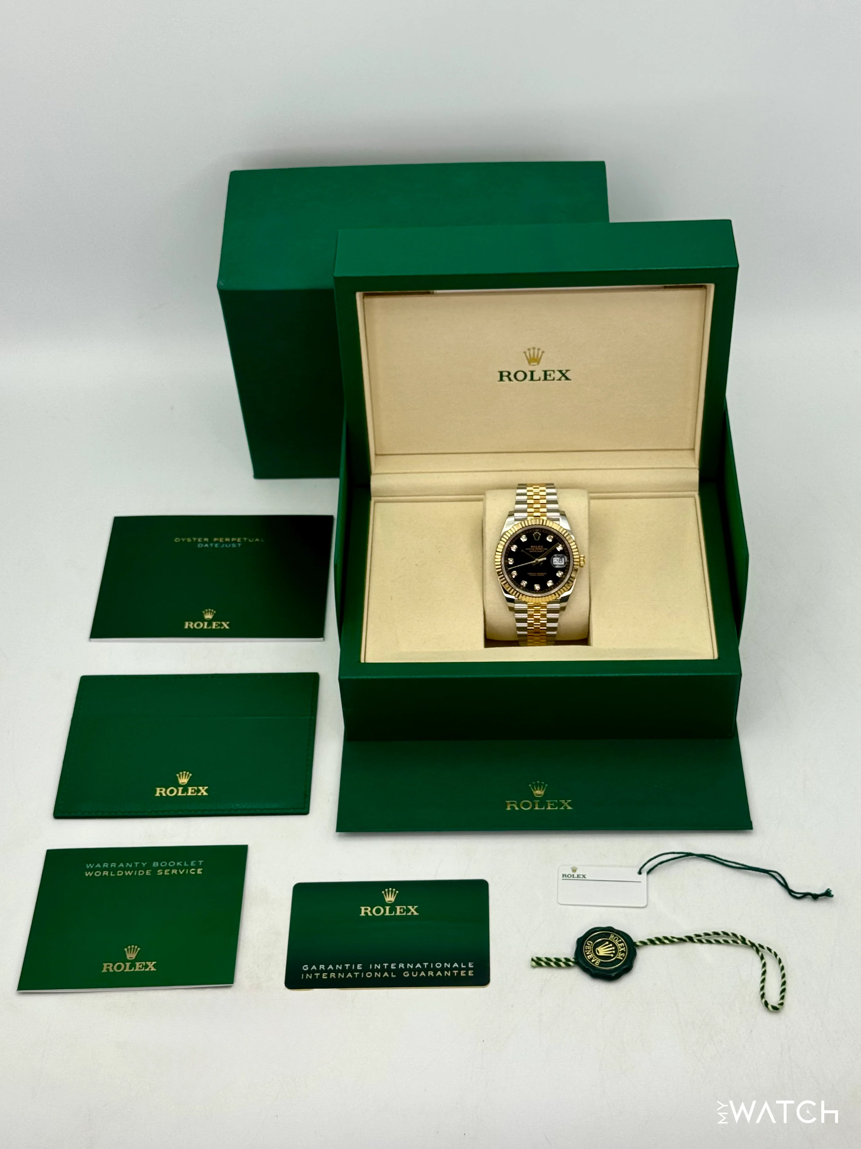 NEW 2025 Rolex Datejust 41mm 126333 Two-Tone Jubilee Black Dial - Image 10