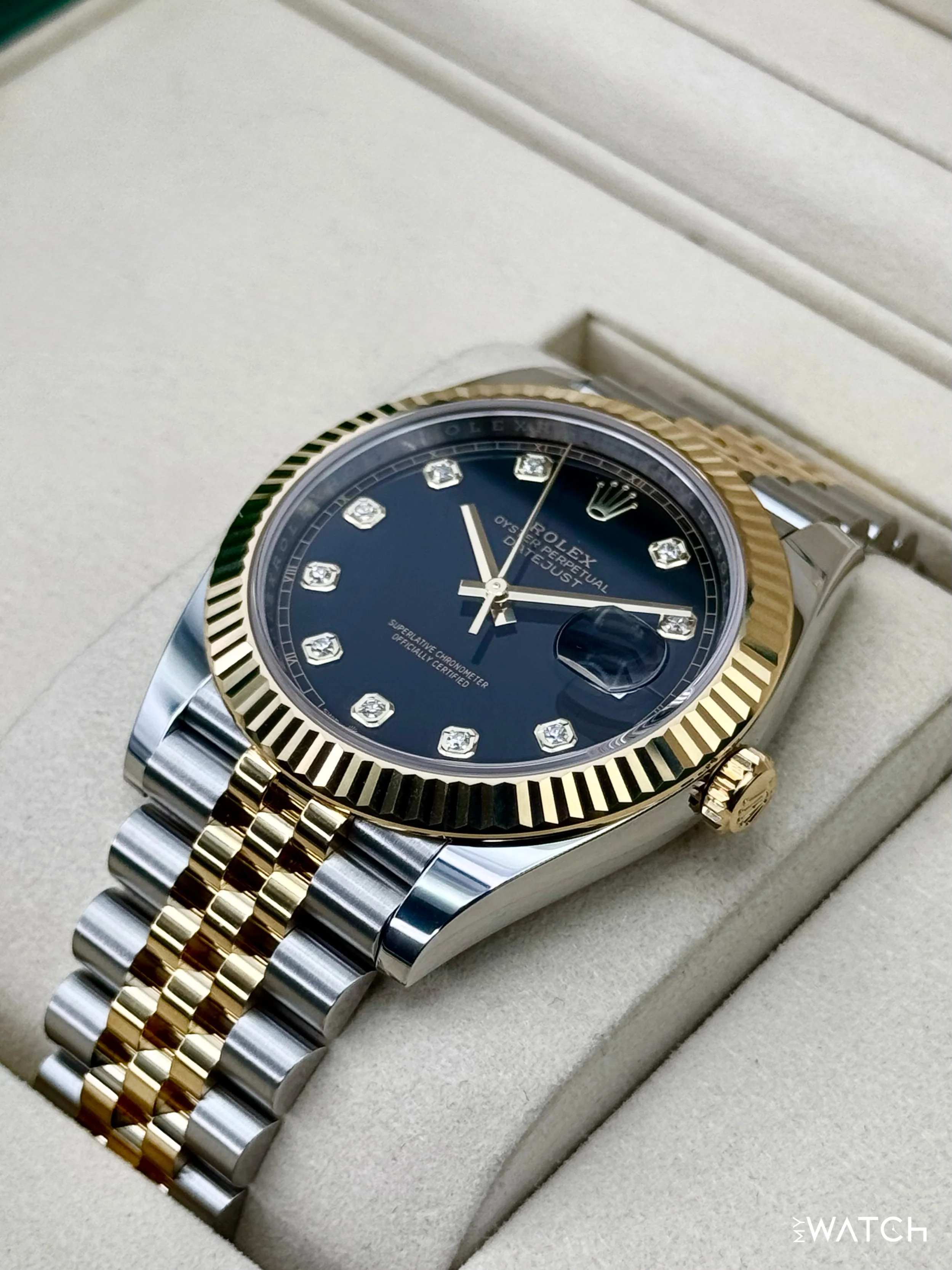 NEW 2025 Rolex Datejust 41mm 126333 Two-Tone Jubilee Black Dial - Image 5