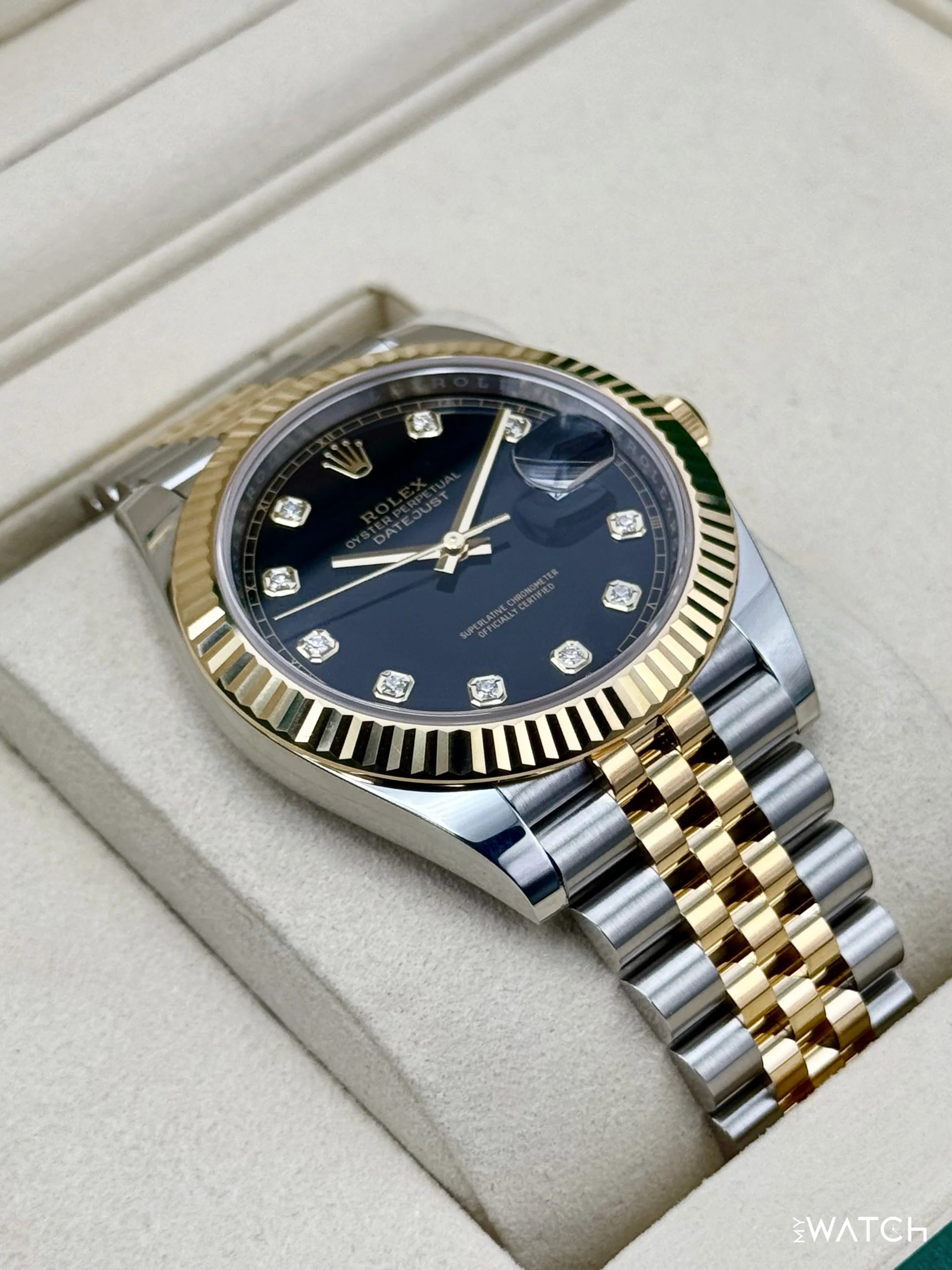 NEW 2025 Rolex Datejust 41mm 126333 Two-Tone Jubilee Black Dial - Image 6