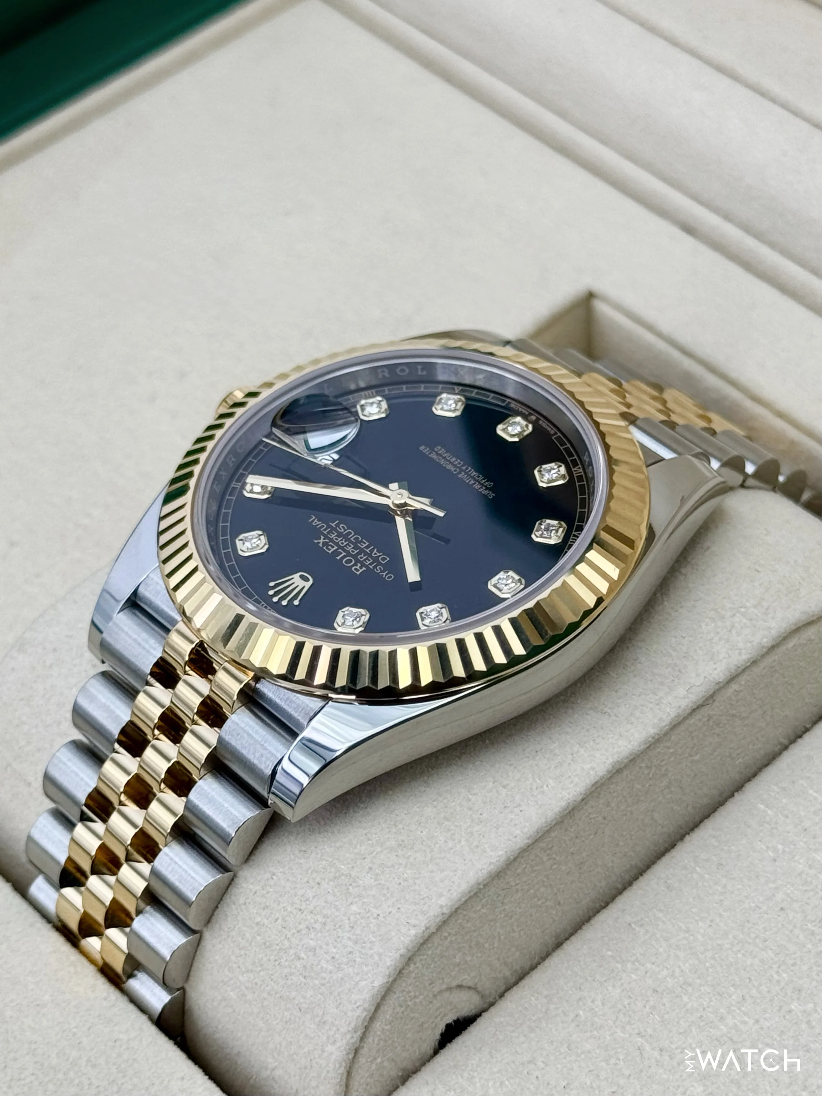 NEW 2025 Rolex Datejust 41mm 126333 Two-Tone Jubilee Black Dial - Image 7