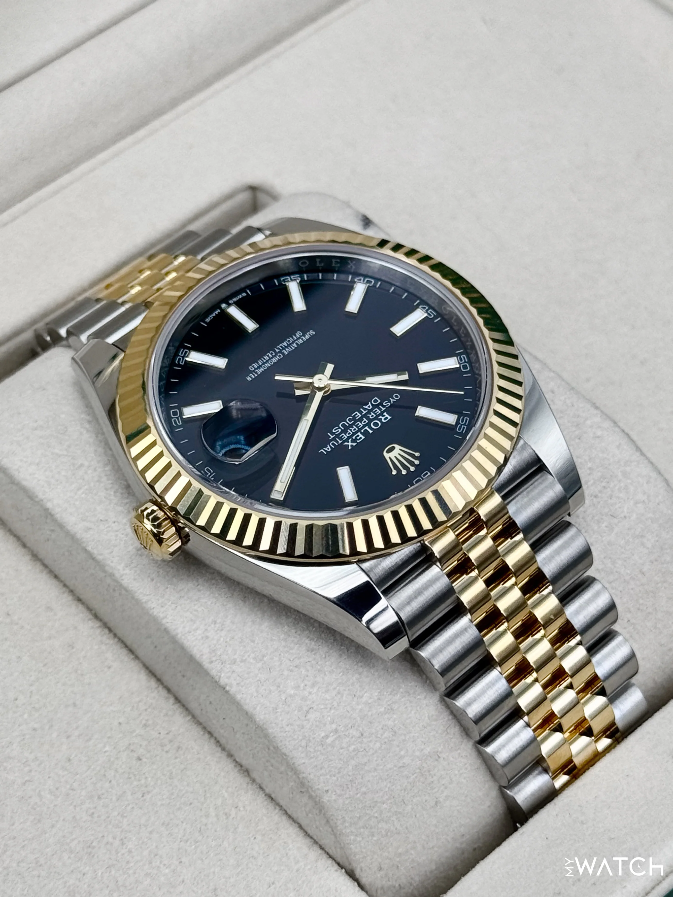 2025 Rolex Datejust 41mm 126333 Two-Tone Jubilee Black Dial - Image 8