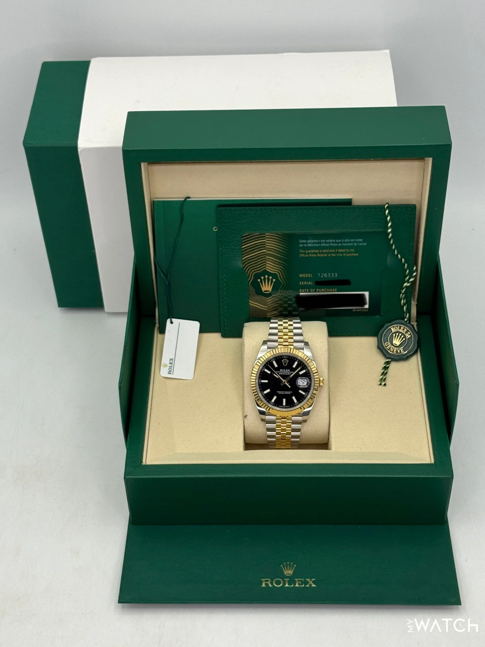 2025 Rolex Datejust 41mm 126333 Two-Tone Jubilee Black Dial - Image 9
