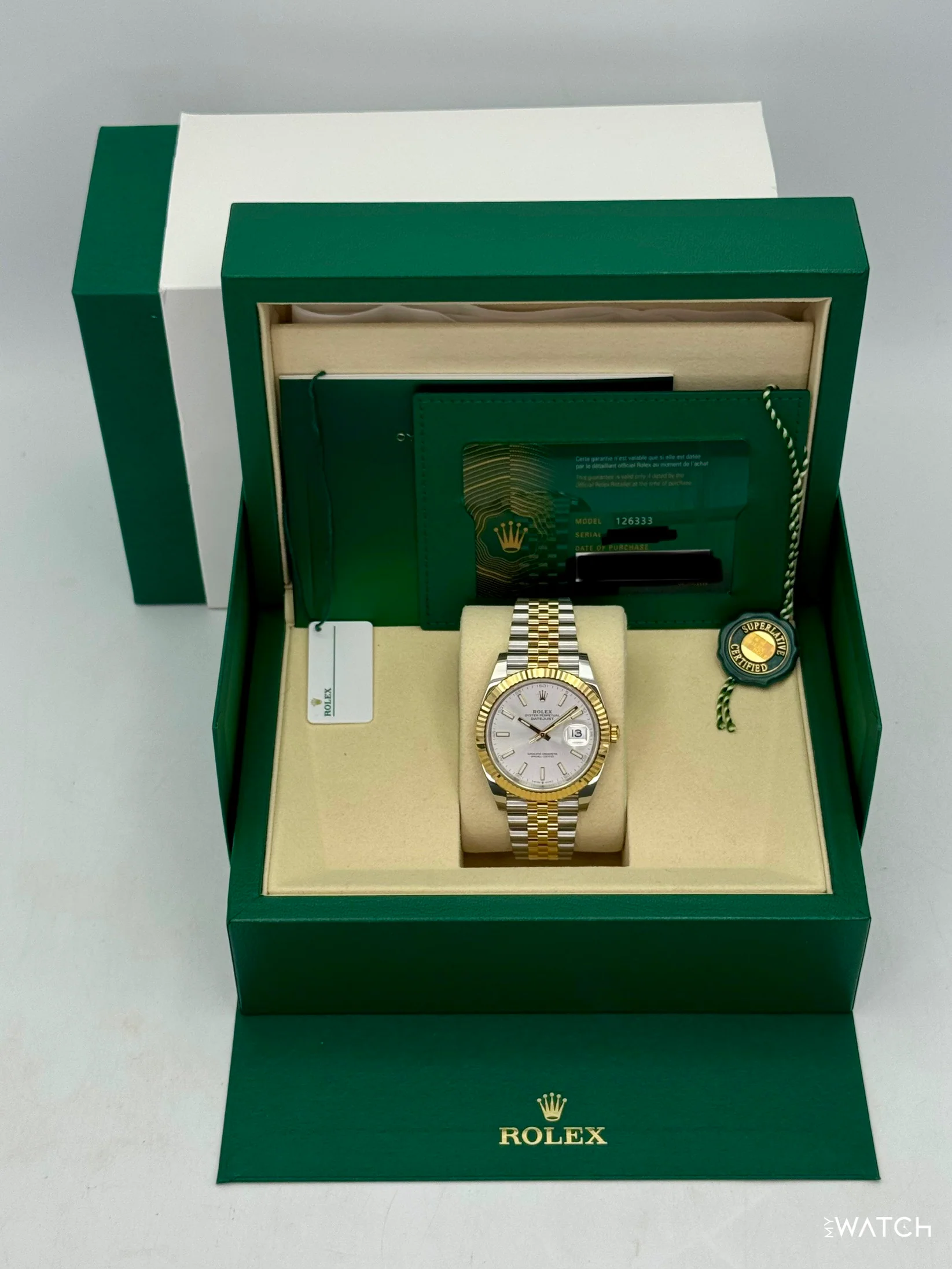2025 Rolex Datejust 41mm 126333 Two-Tone Jubilee Silver Dial - Image 9