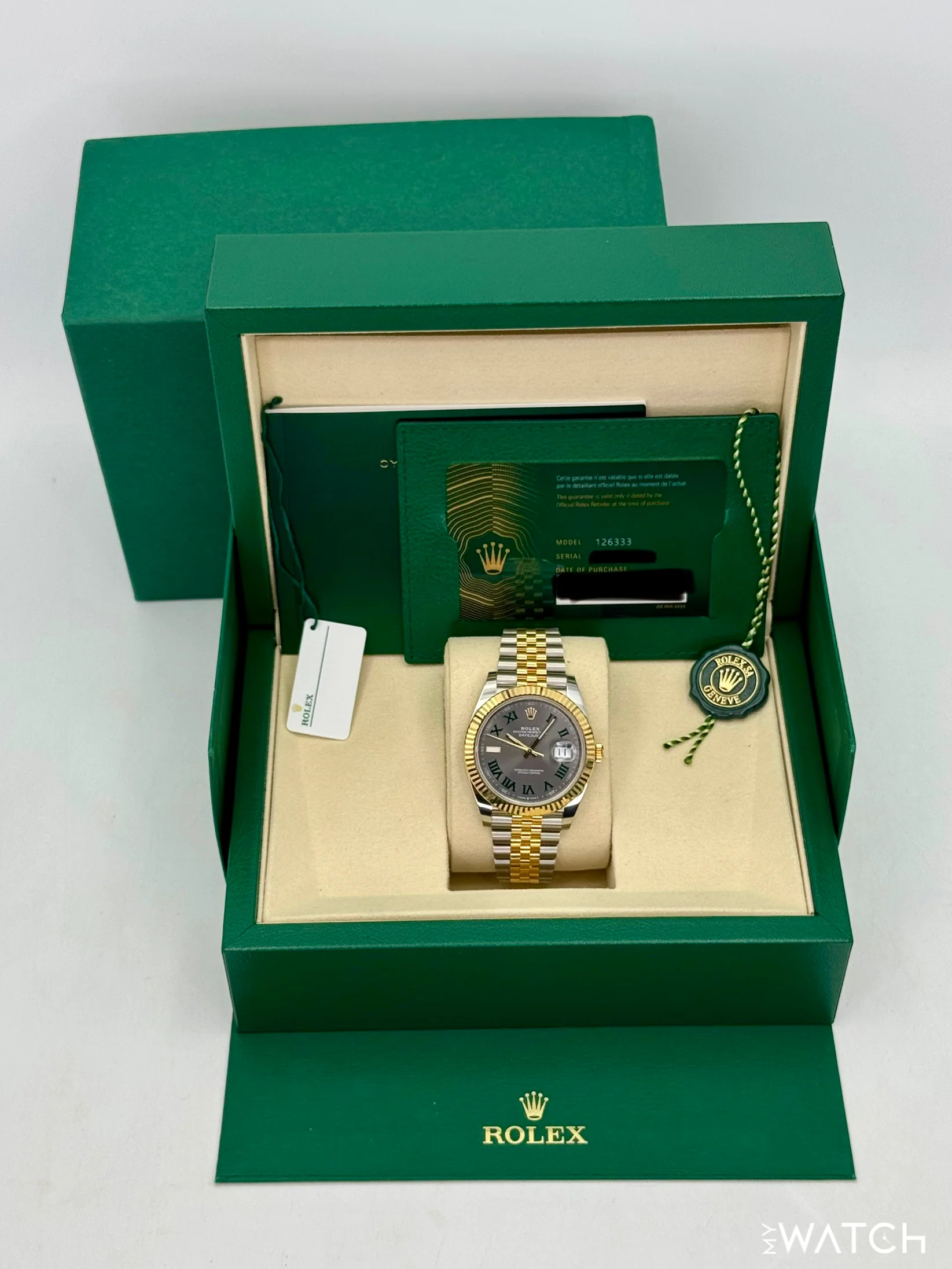 2025 Rolex Datejust 41mm 126333 Two-Tone Jubilee Wimbledon Dial - Image 9