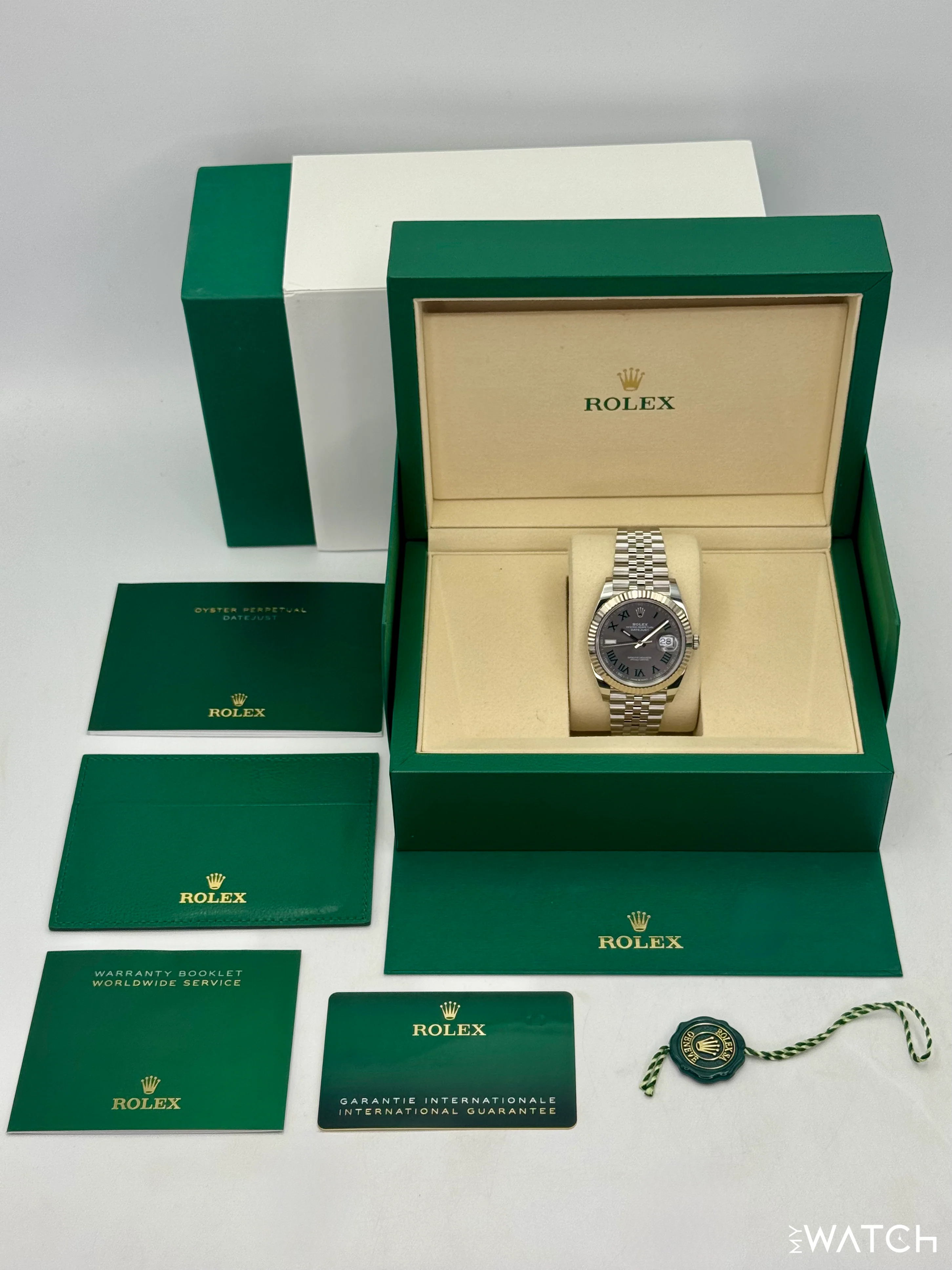 2025 Rolex Datejust 41mm 126334 Jubilee Wimbledon Dial - Image 10
