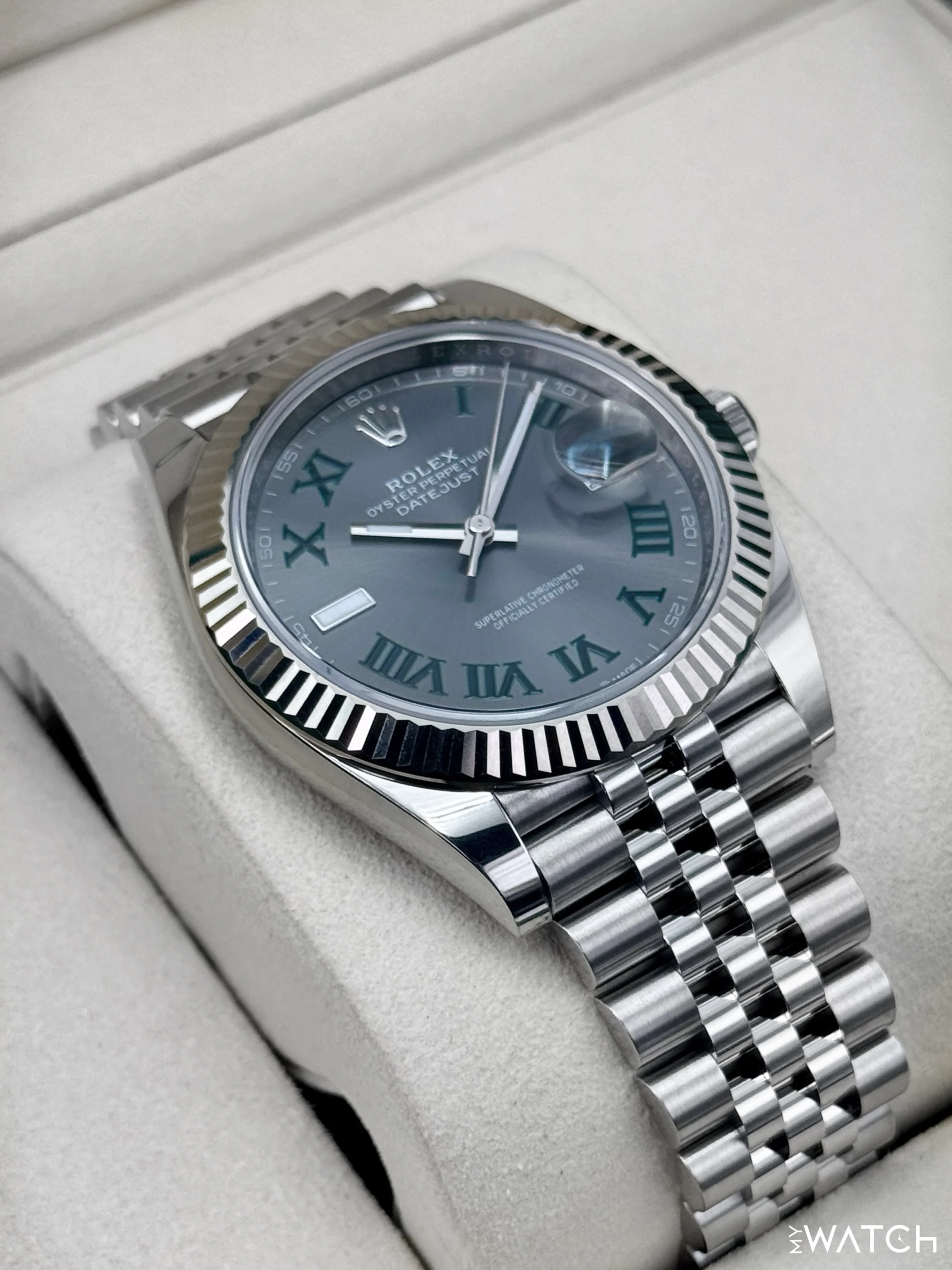 2025 Rolex Datejust 41mm 126334 Jubilee Wimbledon Dial - Image 6