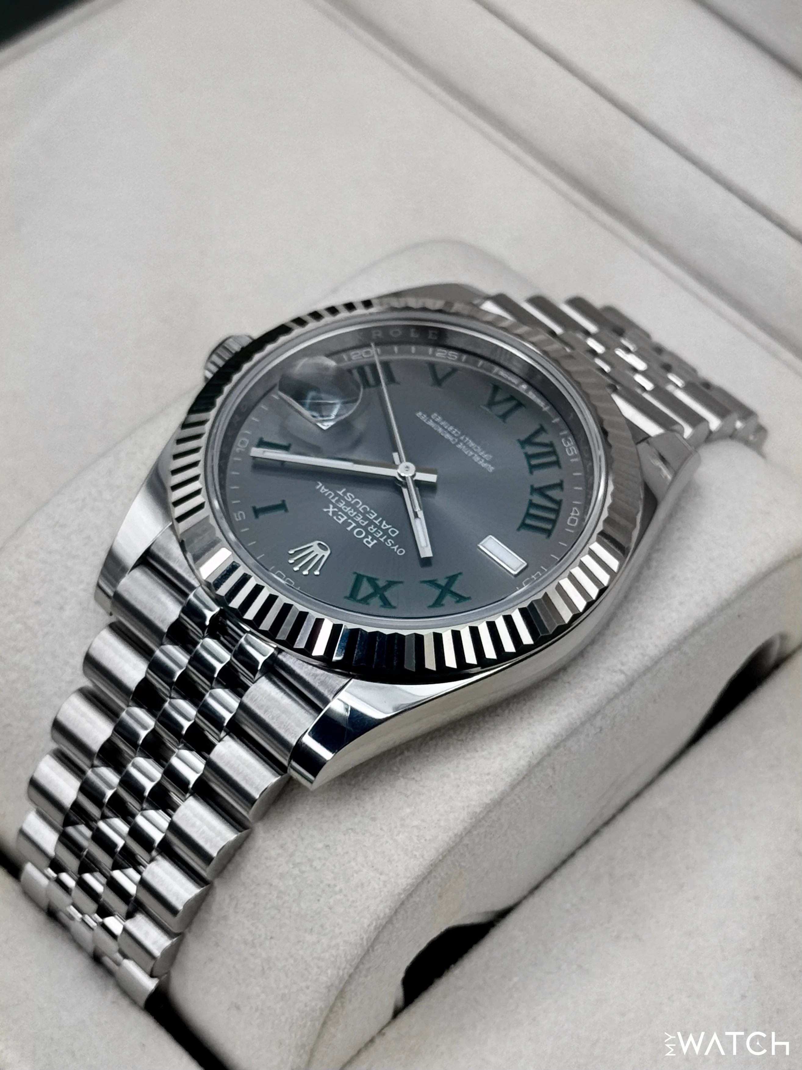 2025 Rolex Datejust 41mm 126334 Jubilee Wimbledon Dial - Image 7