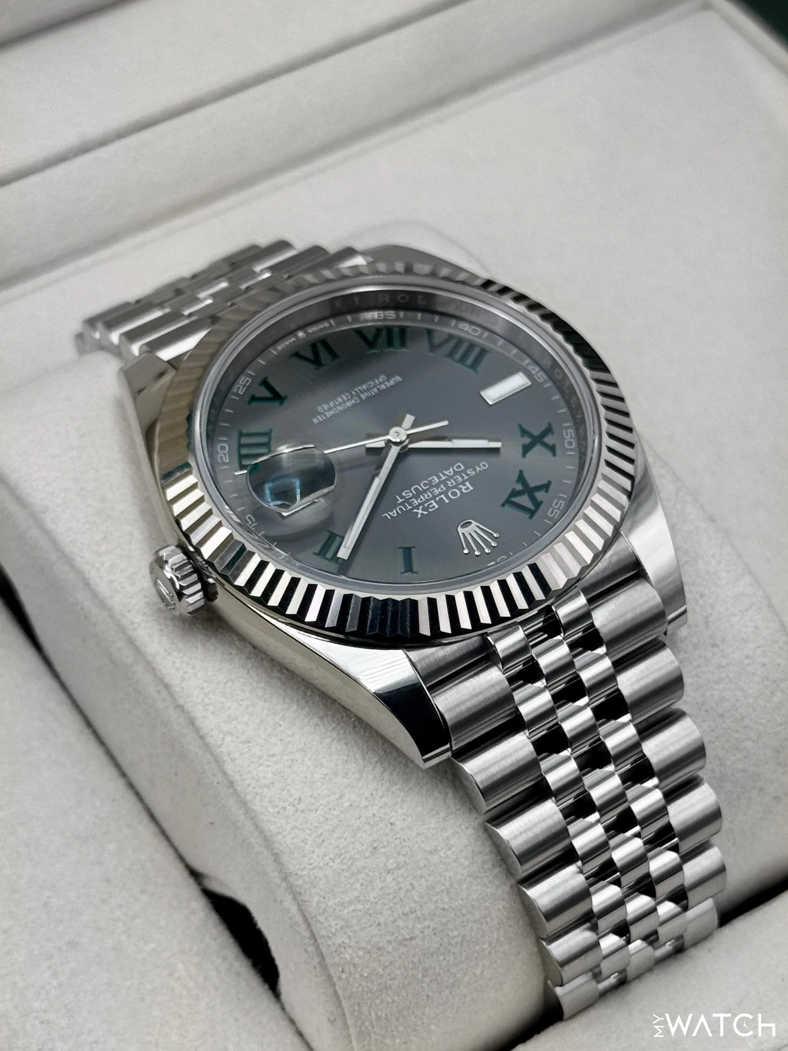 2025 Rolex Datejust 41mm 126334 Jubilee Wimbledon Dial - Image 8