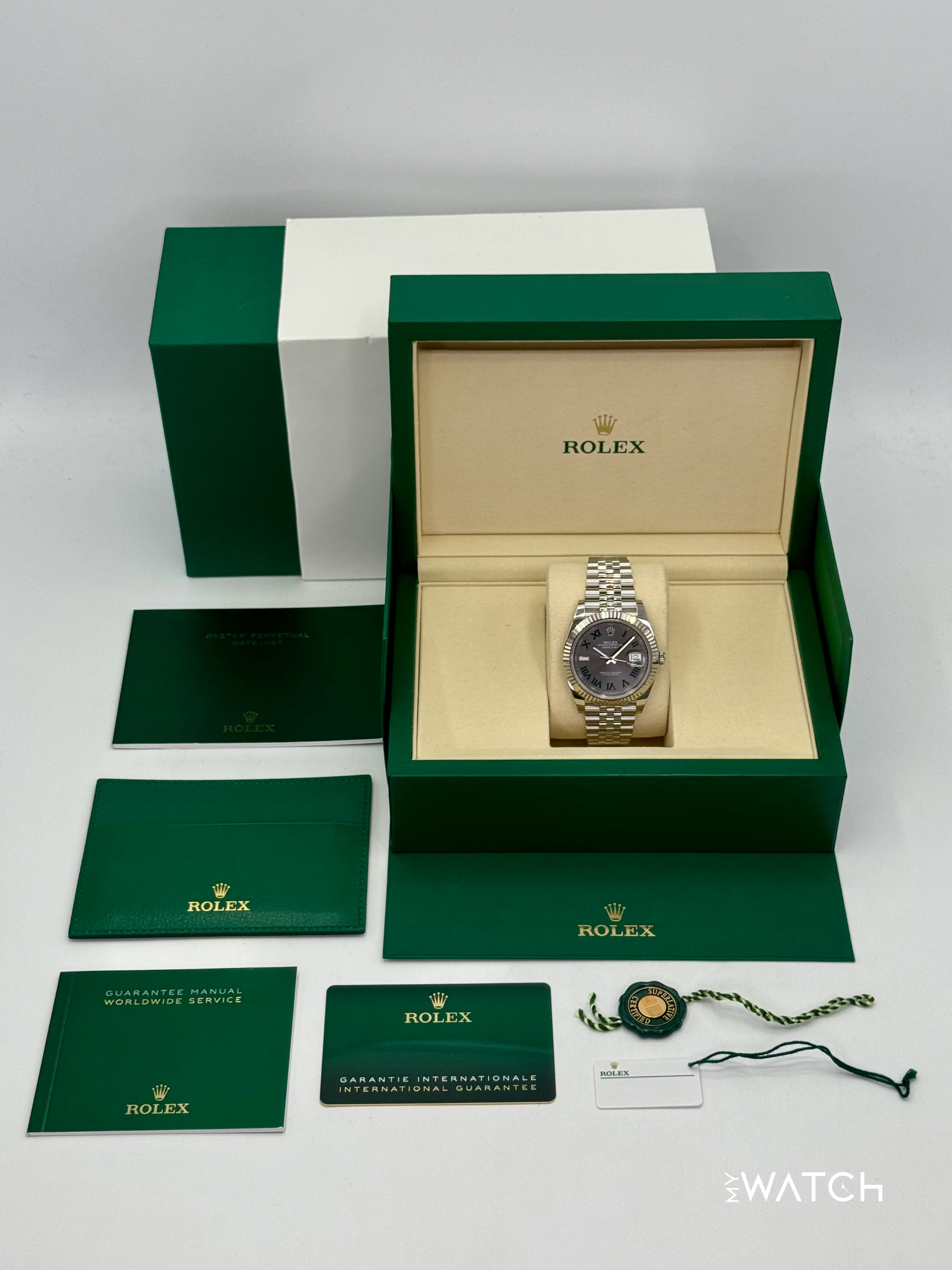 2025 Rolex Datejust 41mm 126334 Jubilee Wimbledon Dial - Image 10
