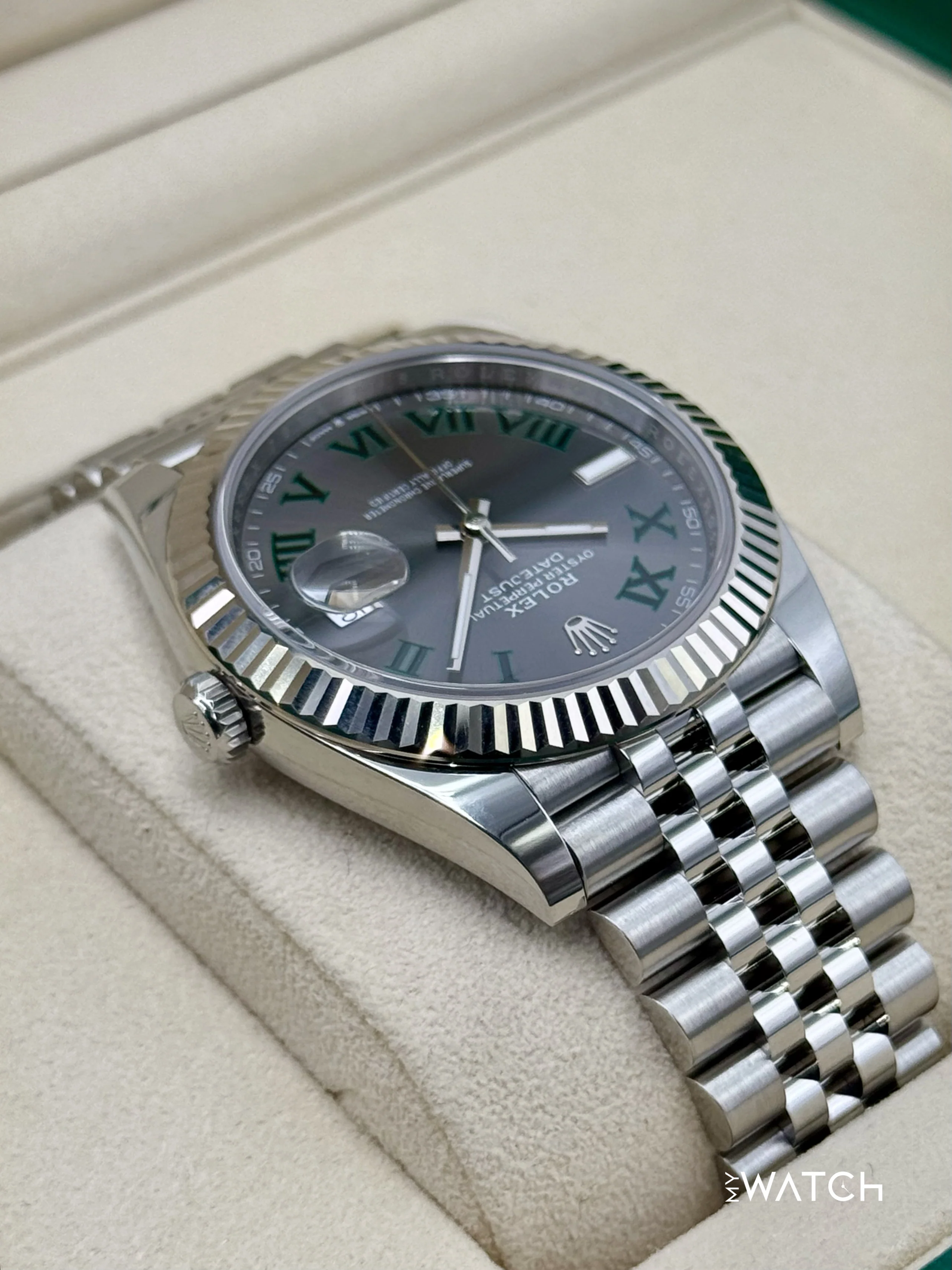 2025 Rolex Datejust 41mm 126334 Jubilee Wimbledon Dial - Image 8
