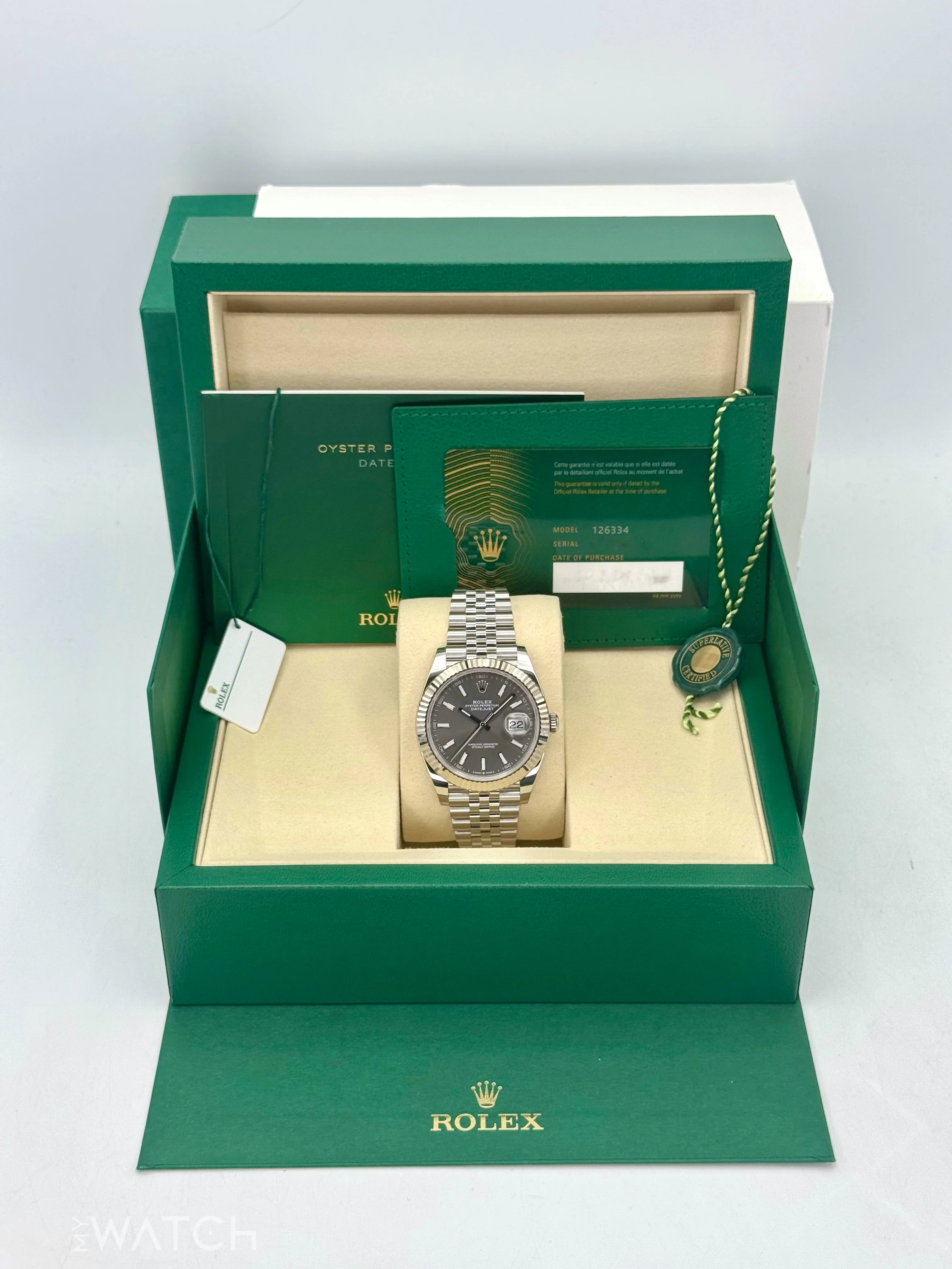 2025 Rolex Datejust 41mm 126334 Stainless Steel Jubilee Rhodium Dial - Image 9
