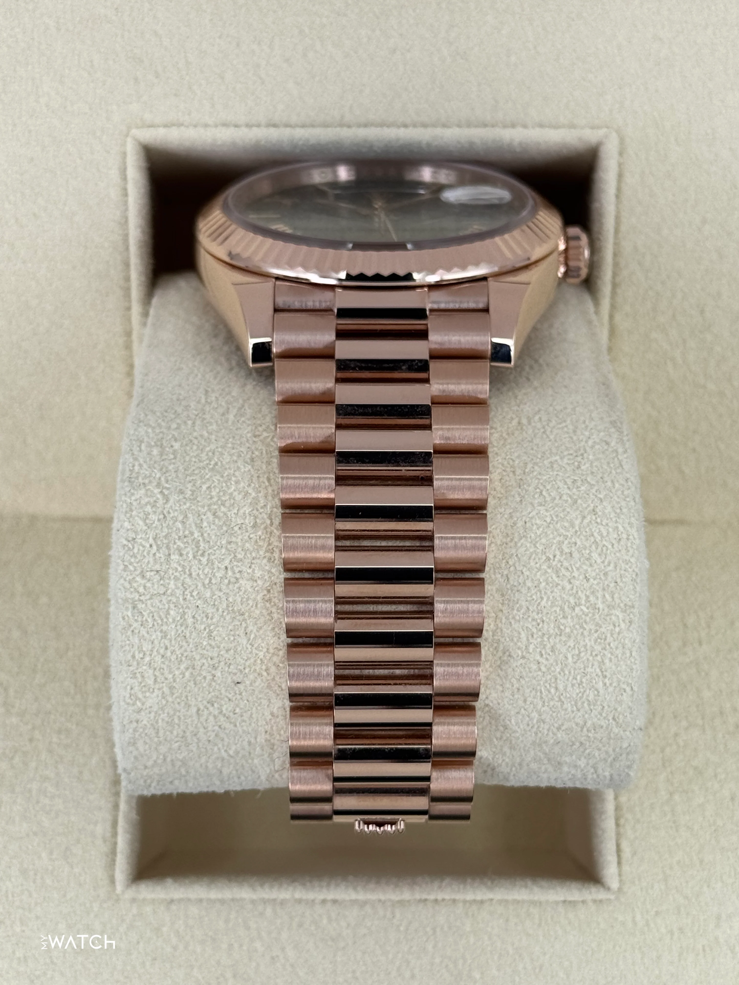 2025 Rolex Day-Date 40mm 228235 Presidential Rose Gold Olive Dial - Image 3