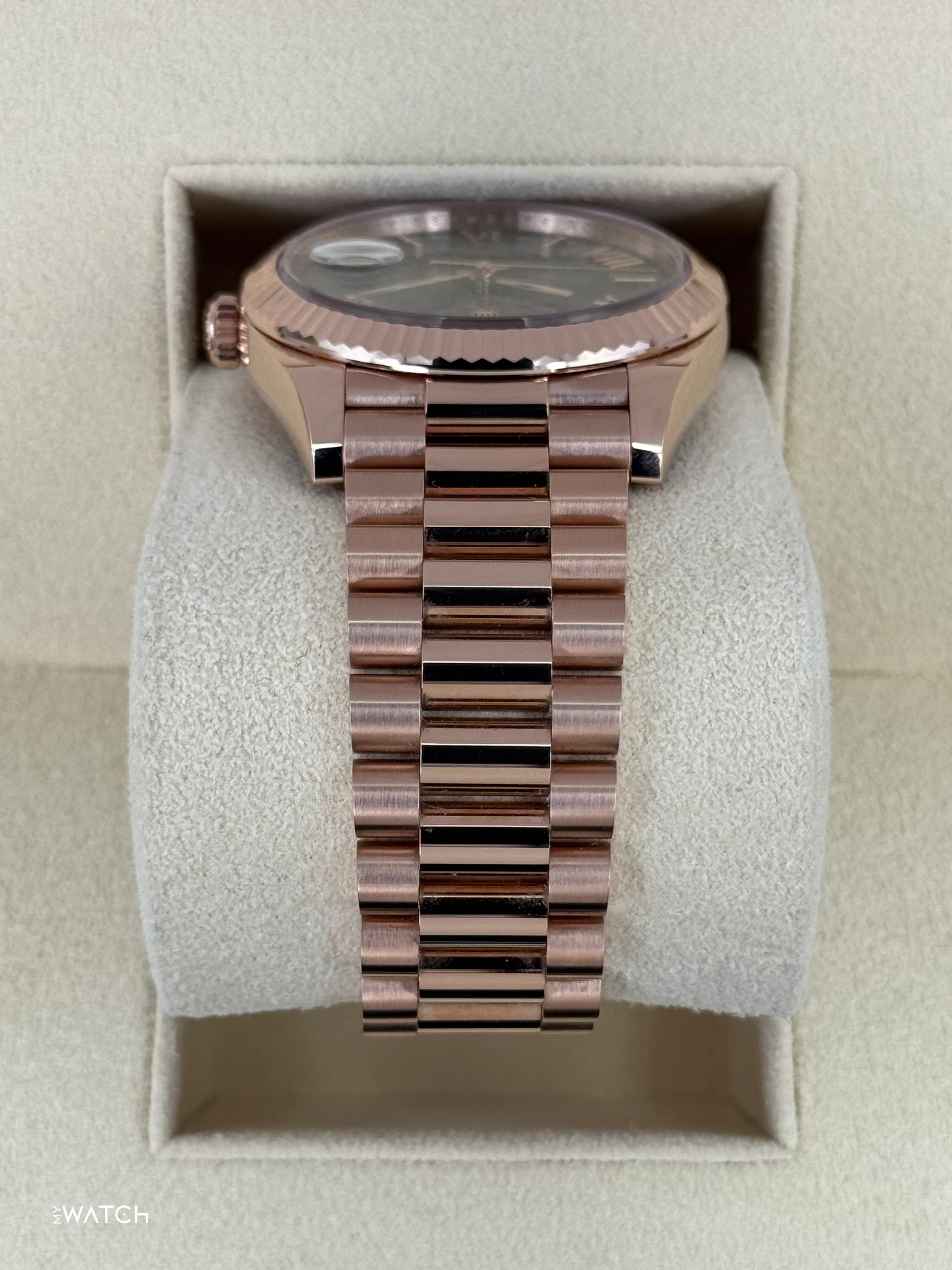 2025 Rolex Day-Date 40mm 228235 Presidential Rose Gold Olive Dial - Image 4