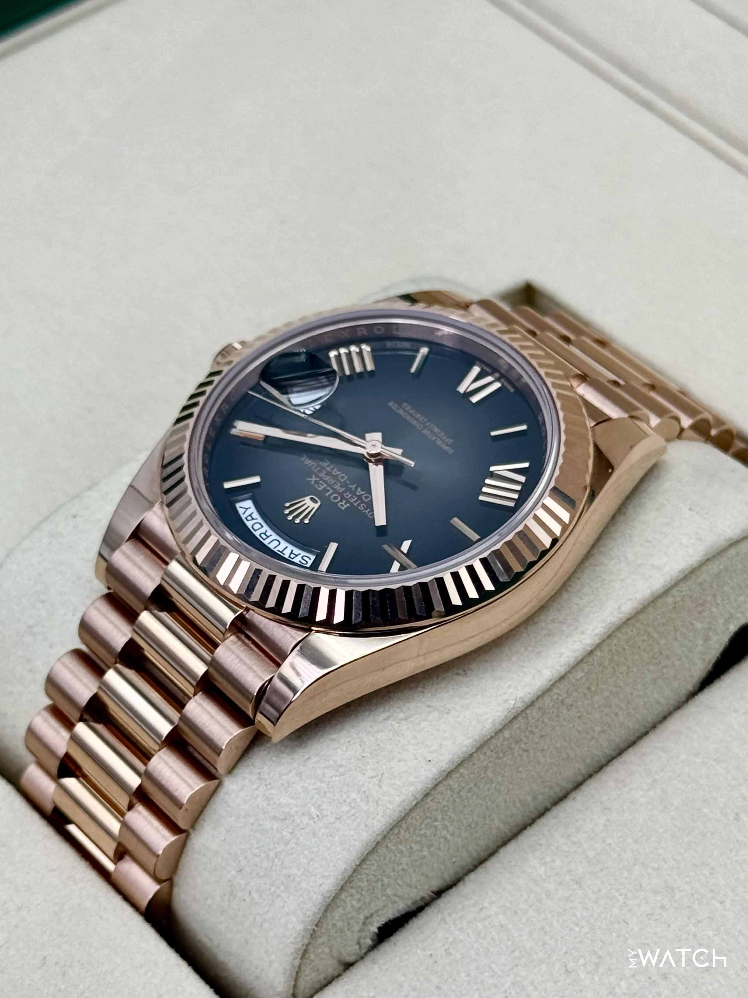 2025 Rolex Day-Date 40mm 228235 Presidential Slate Ombre Dial - Image 7
