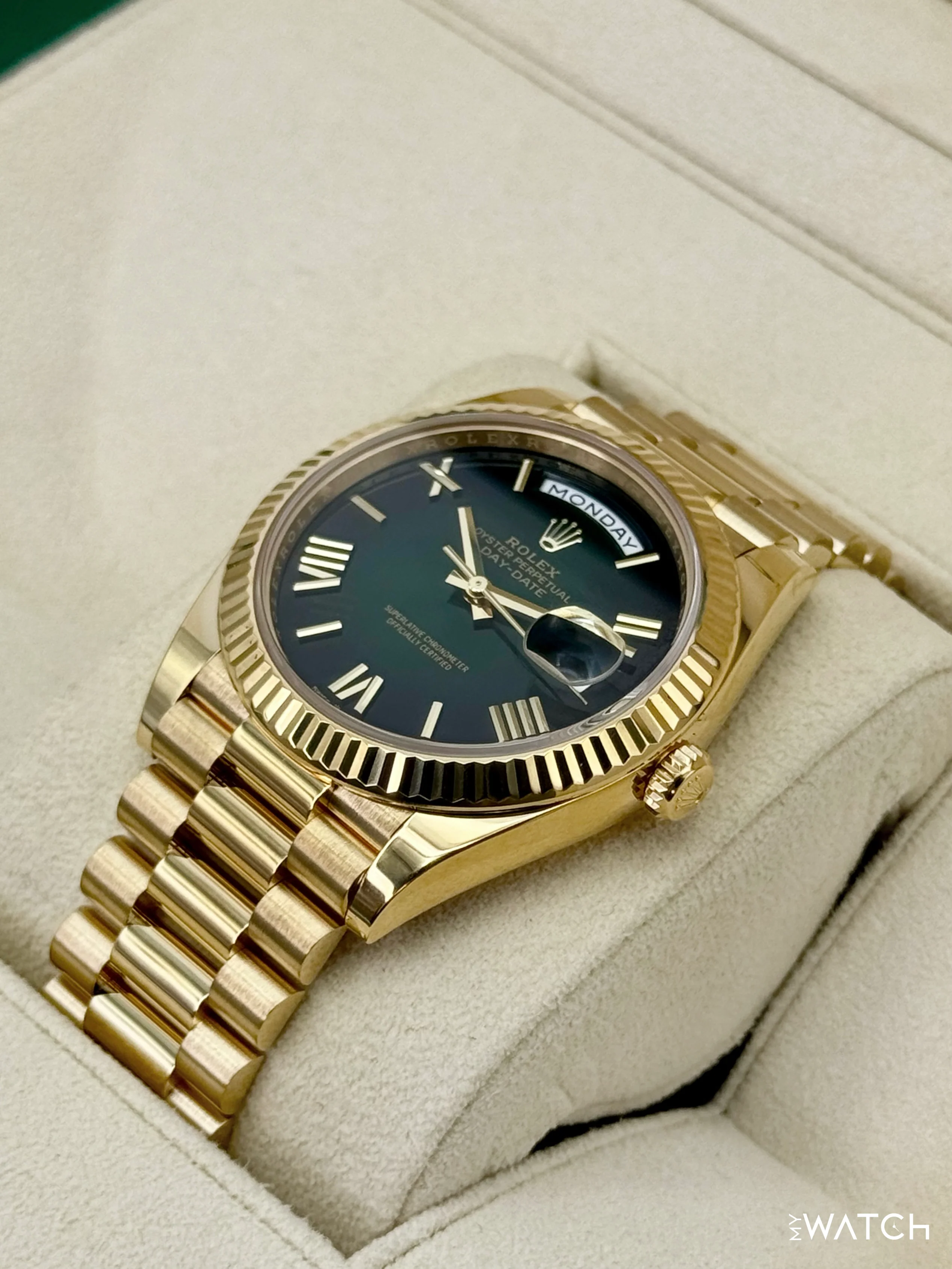 2025 Rolex Day-Date 40mm 228238 Presidential Green Ombre Dial - Image 5