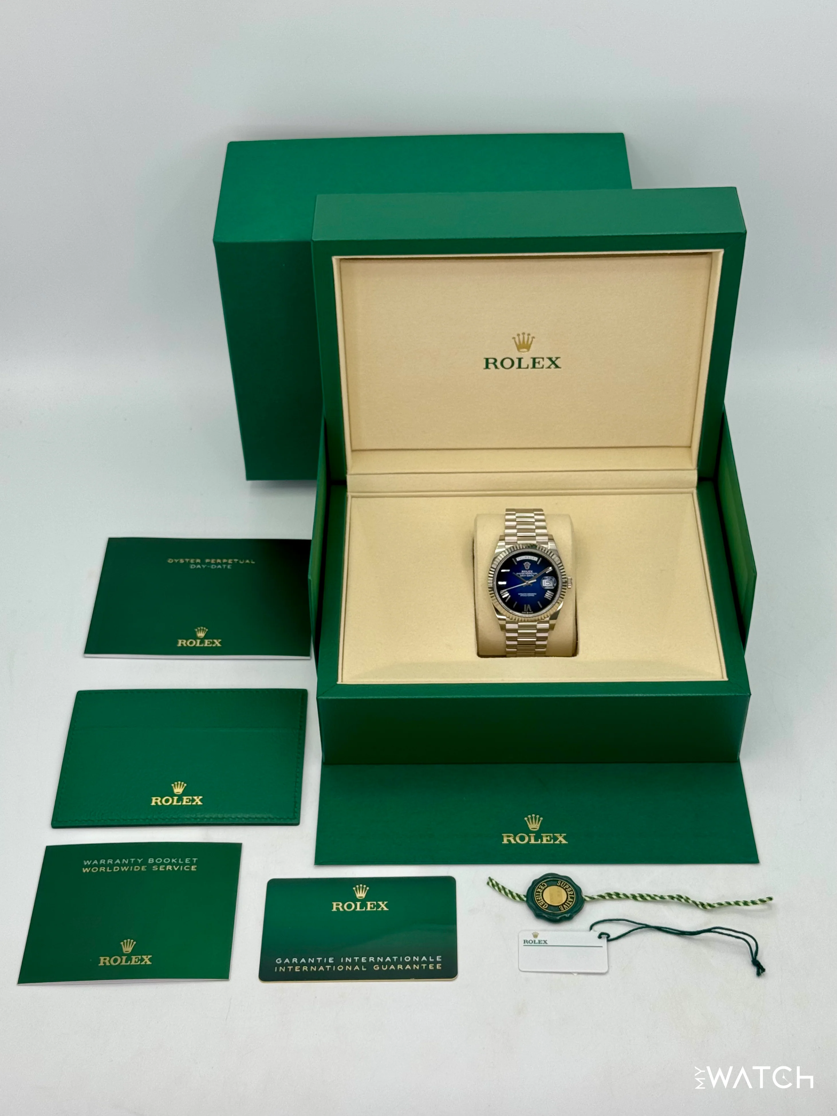 2025 Rolex Day-Date 40mm 228239 Presidential Blue Ombre Dial - Image 10