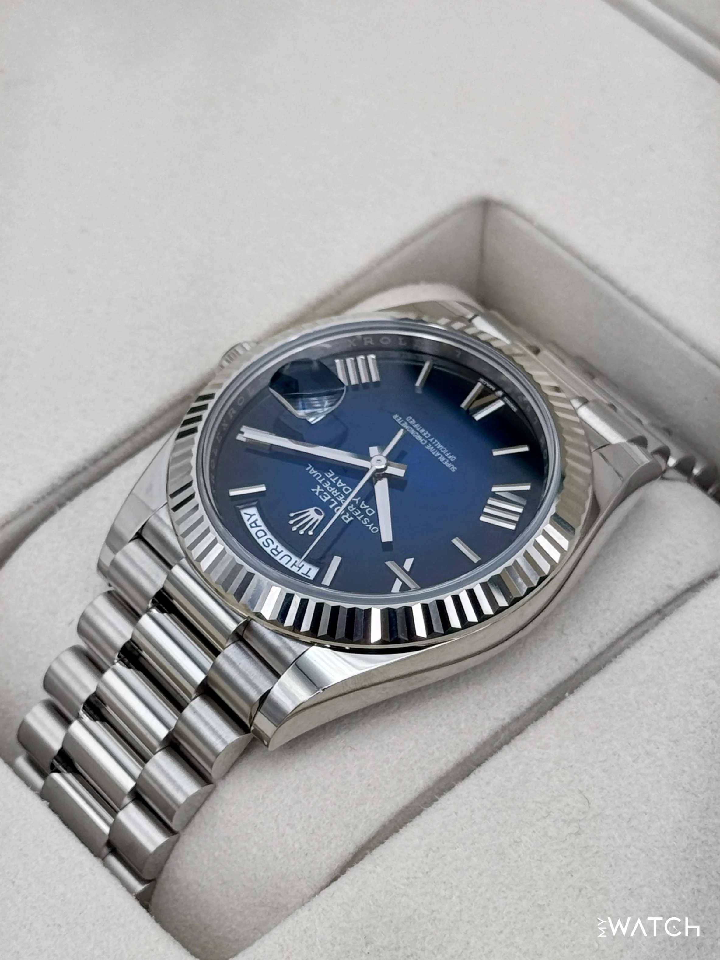 2025 Rolex Day-Date 40mm 228239 Presidential Blue Ombre Dial - Image 3