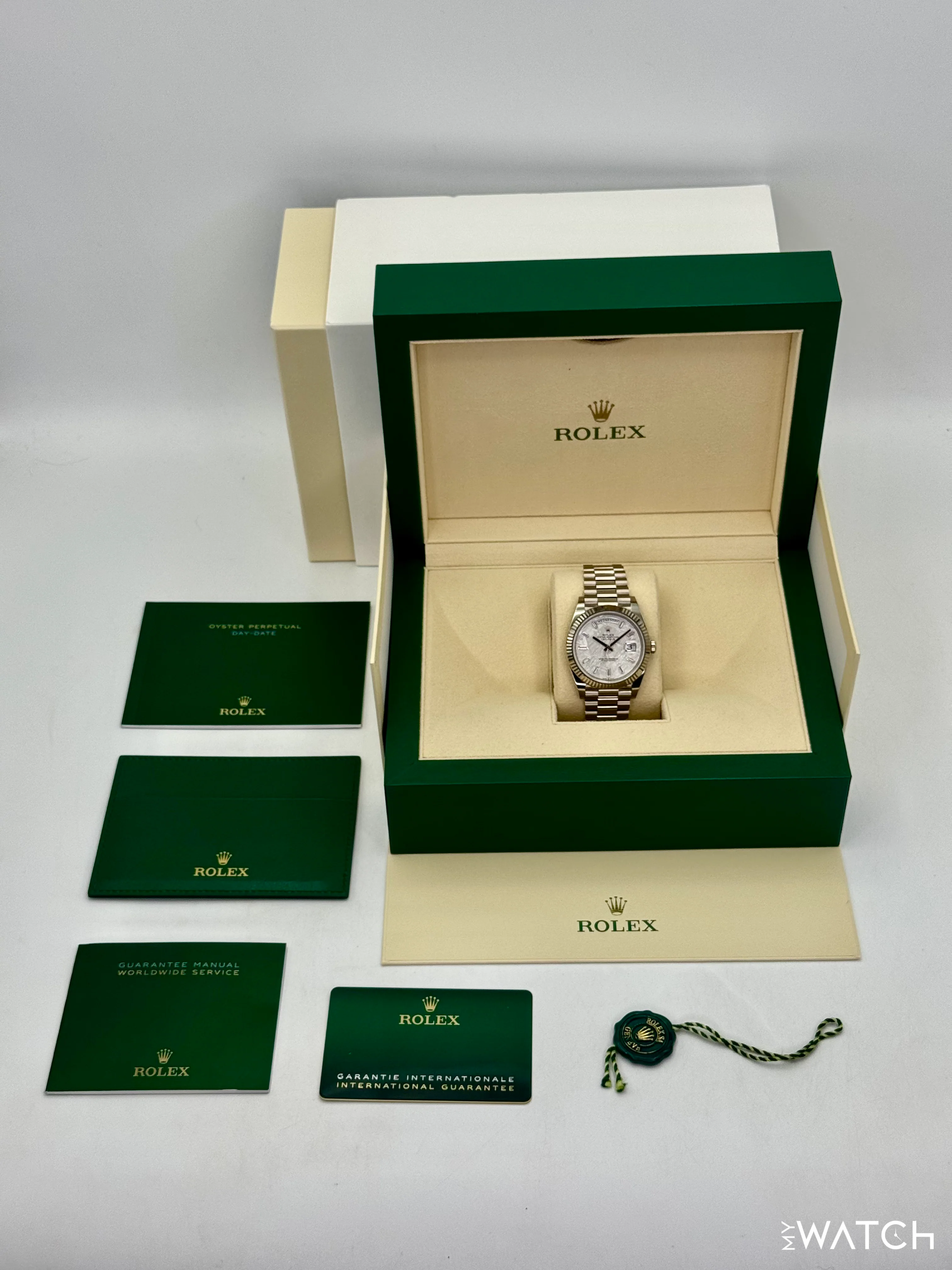 2025 Rolex Day-Date 40mm 228239 Presidential White Gold Meteorite Diamond Dial - Image 11
