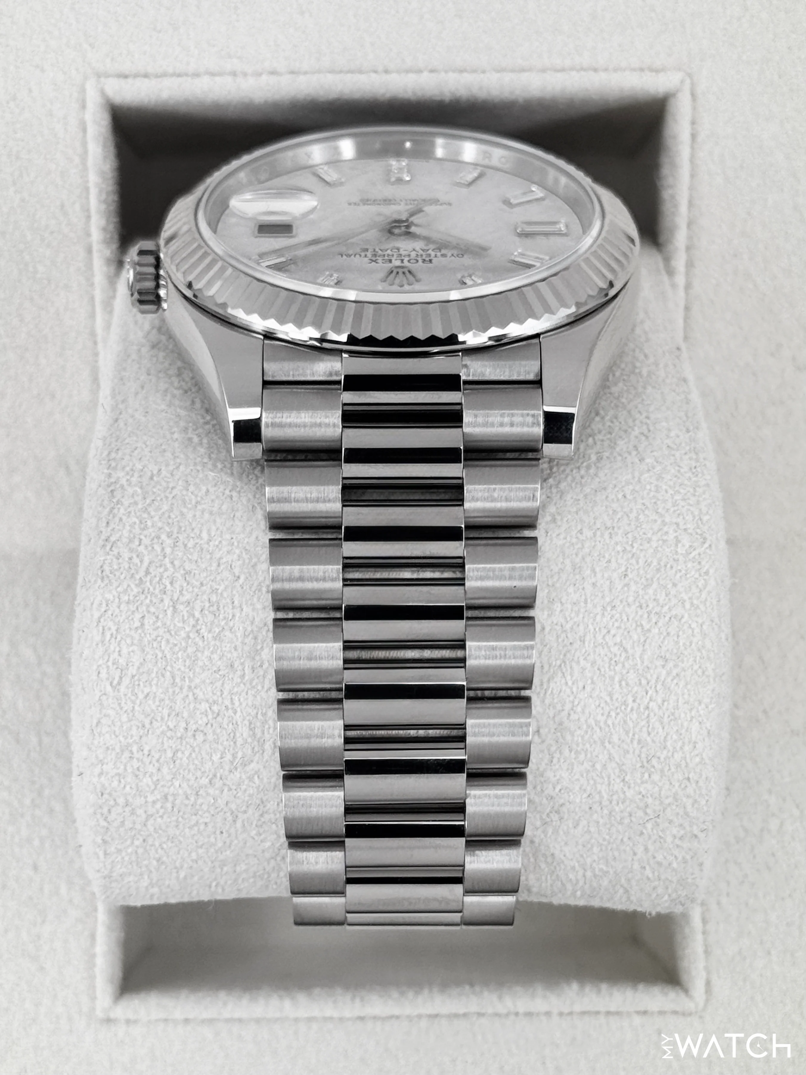 2025 Rolex Day-Date 40mm 228239 Presidential White Gold Meteorite Diamond Dial - Image 4