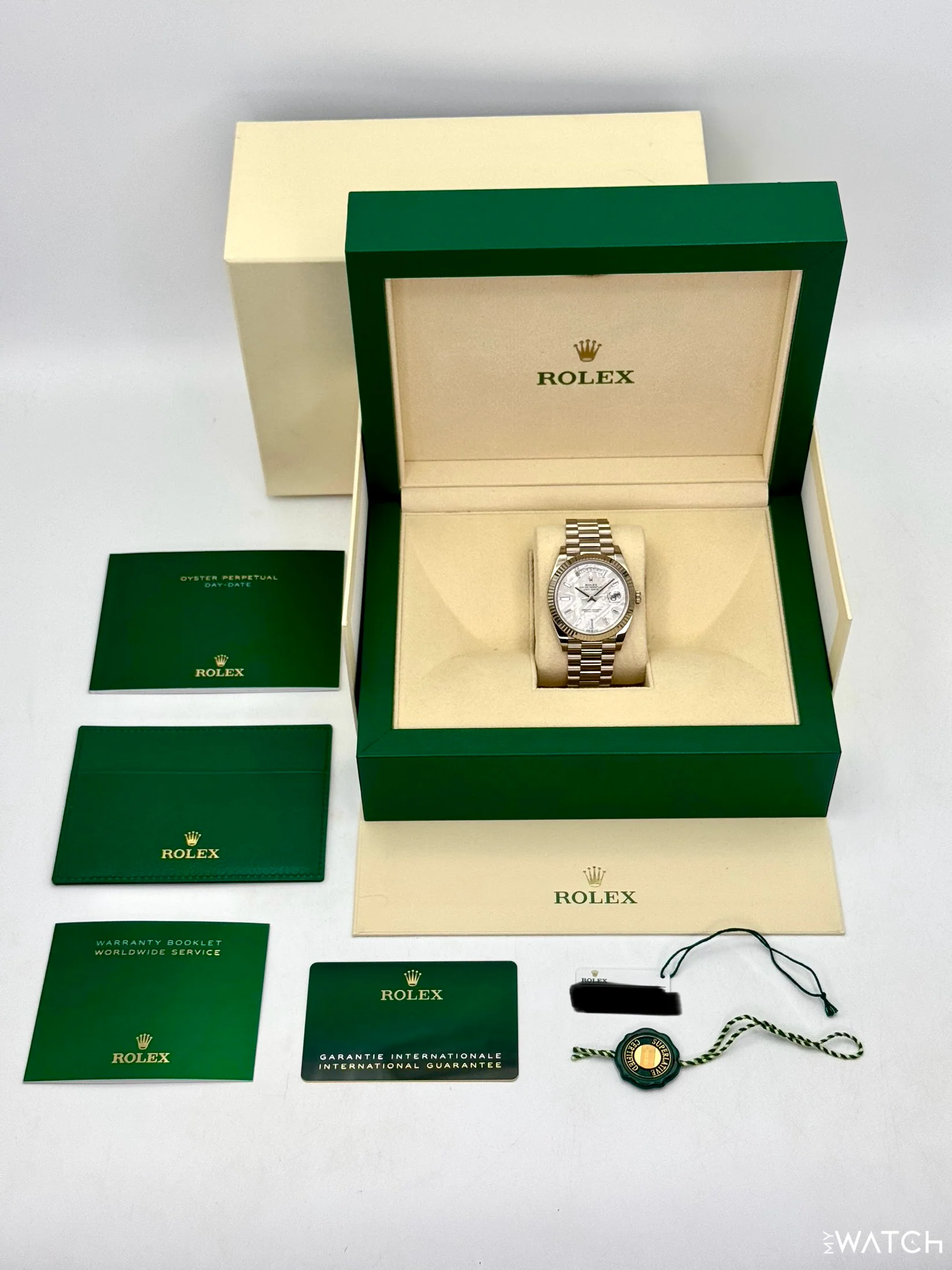 2025 Rolex Day-Date 40mm 228239 Presidential White Gold Meteorite Diamond Dial - Image 10