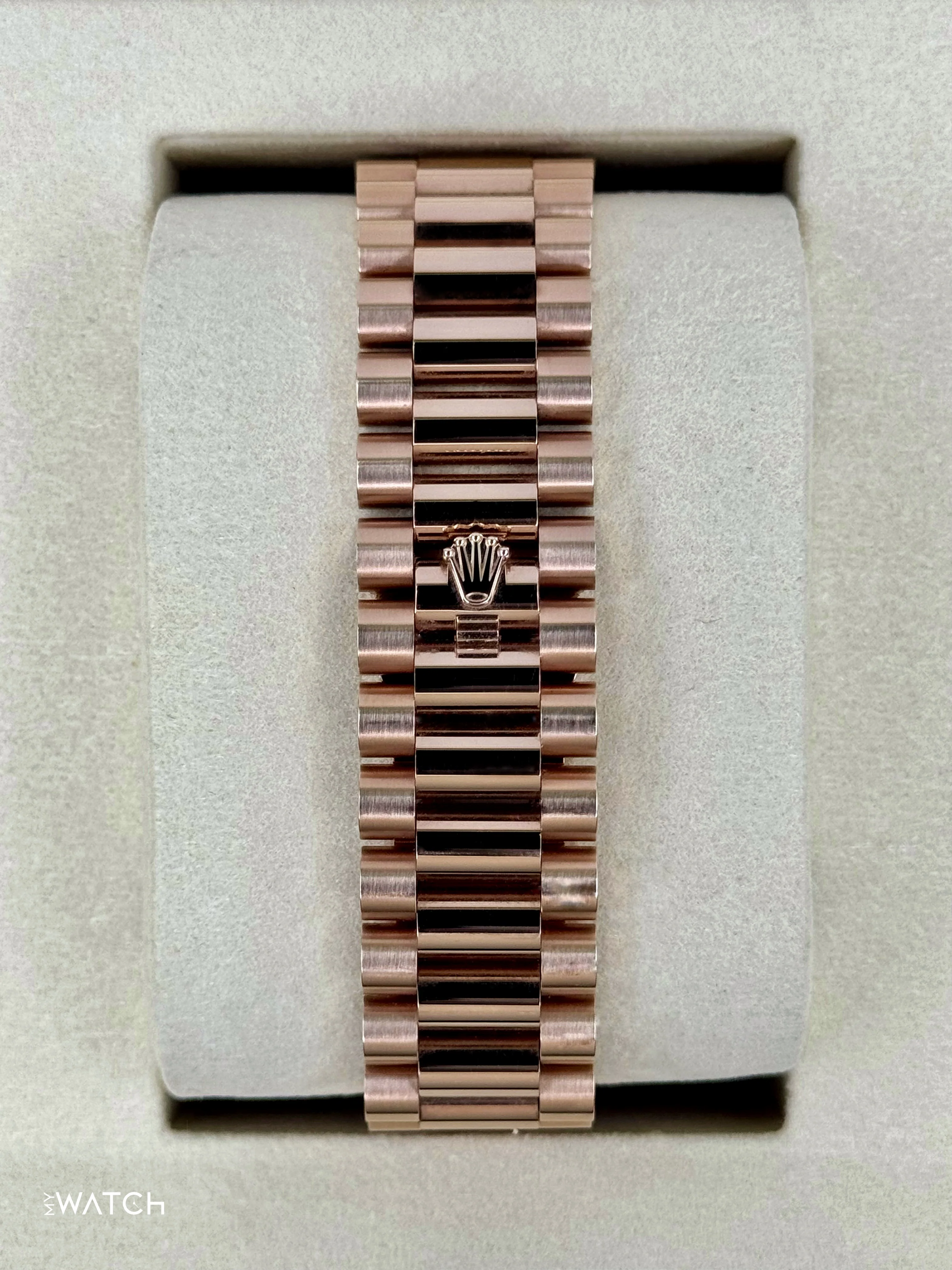 2025 Rolex Day-Date 40mm 228345RBR Rose Gold Chocolate Diamond Dial - Image 2