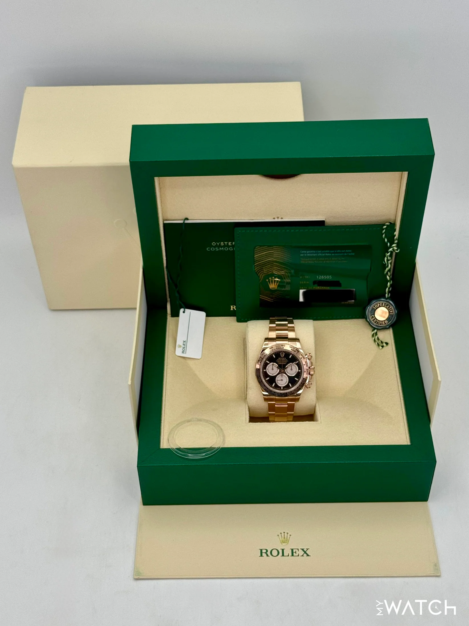2025 Rolex Daytona 40mm 126505 Rose Gold Black Dial - Image 9