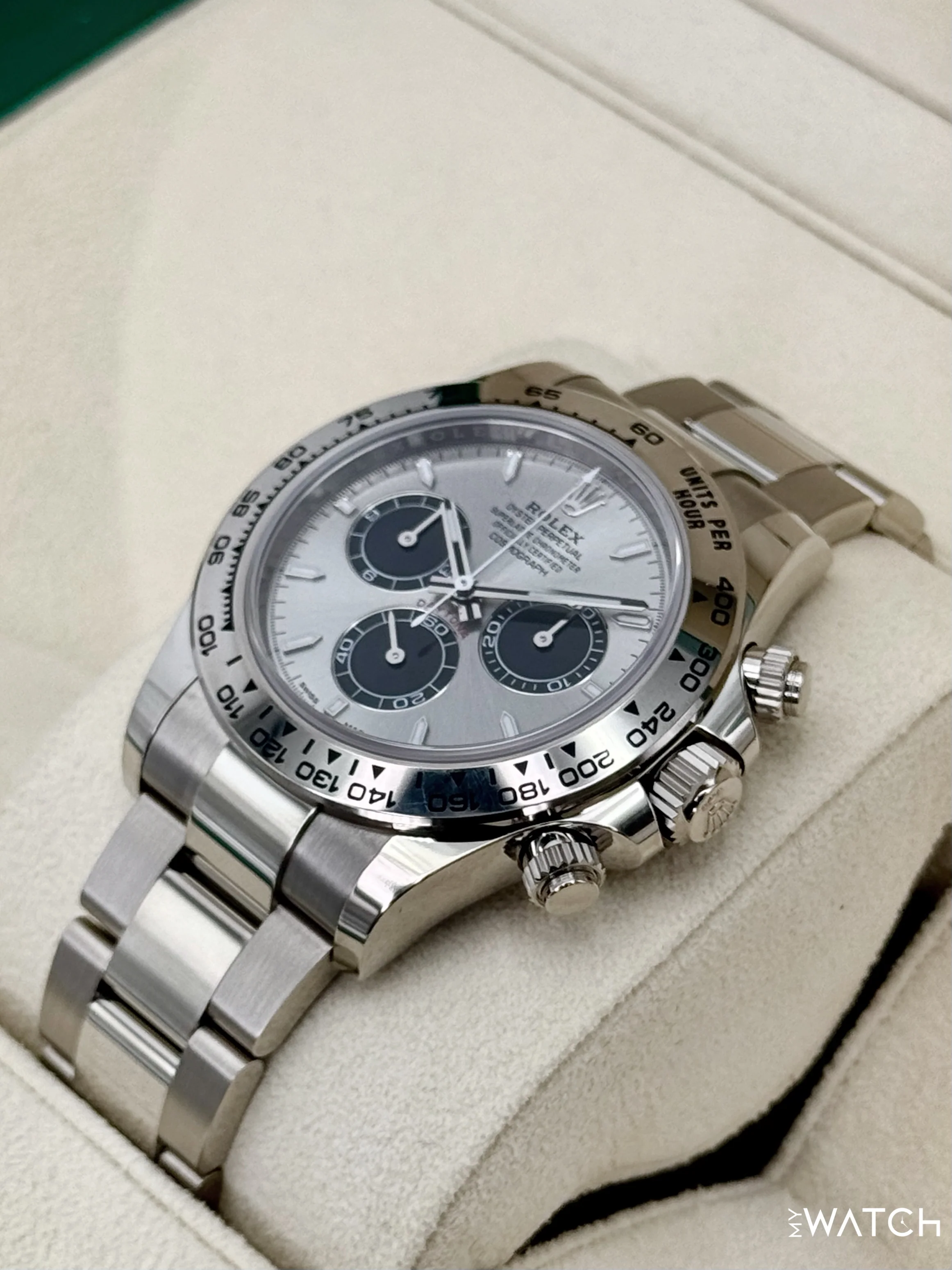2025 Rolex Daytona 40mm 126509 White Gold Silver Ghost Dial - Image 5