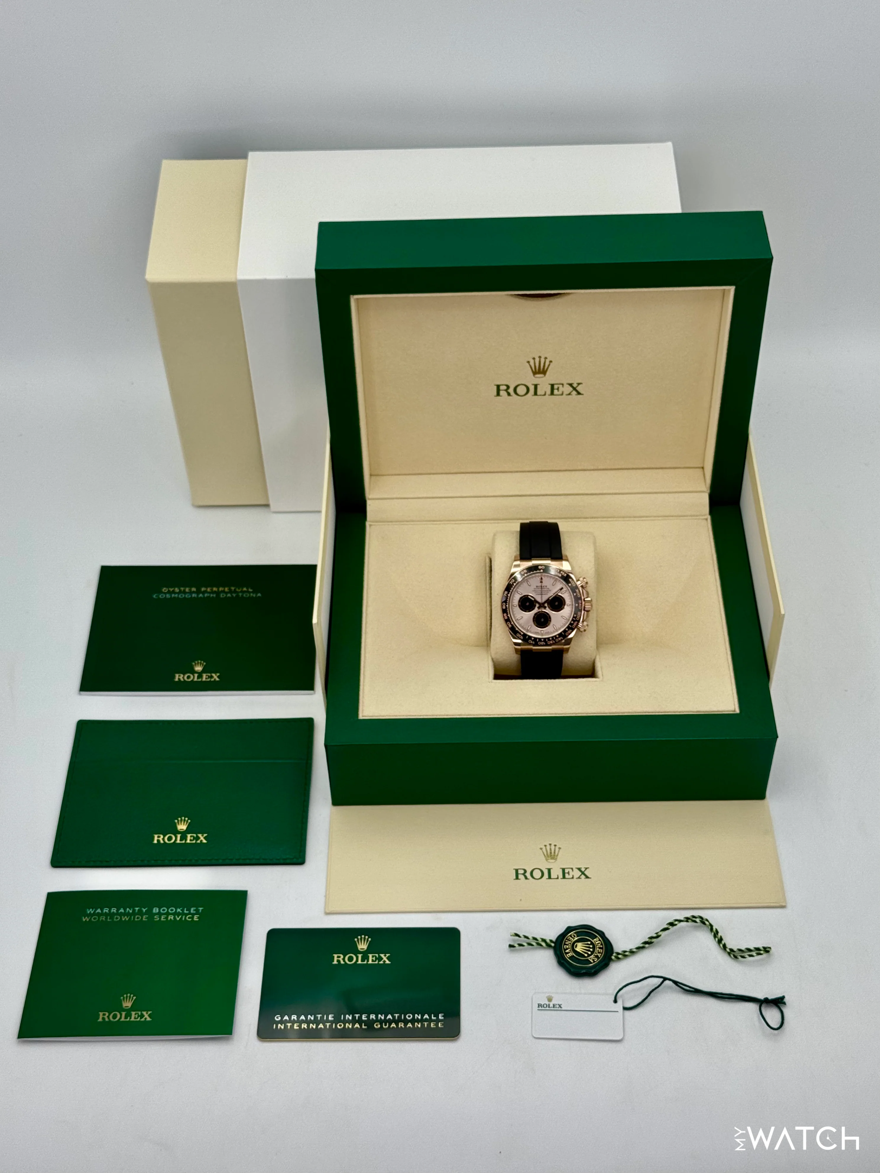 2025 Rolex Daytona 40mm 126515LN Rose Gold Oysterflex Sundust Dial - Image 10