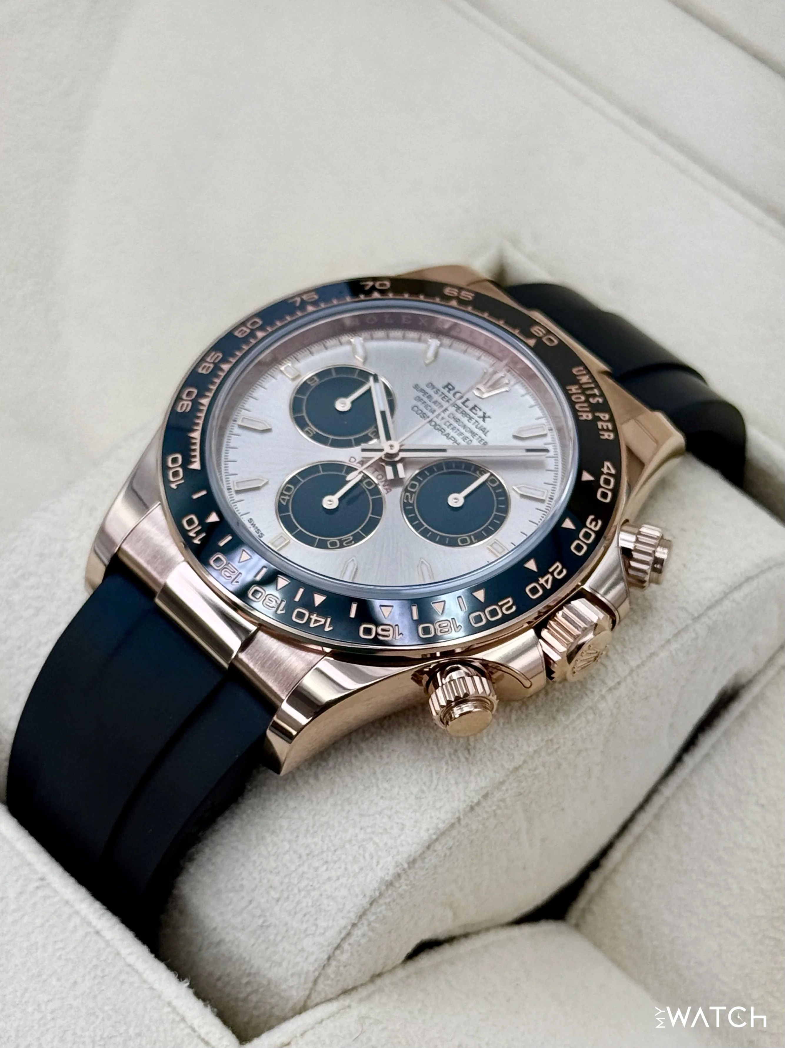 2025 Rolex Daytona 40mm 126515LN Rose Gold Oysterflex Sundust Dial - Image 5