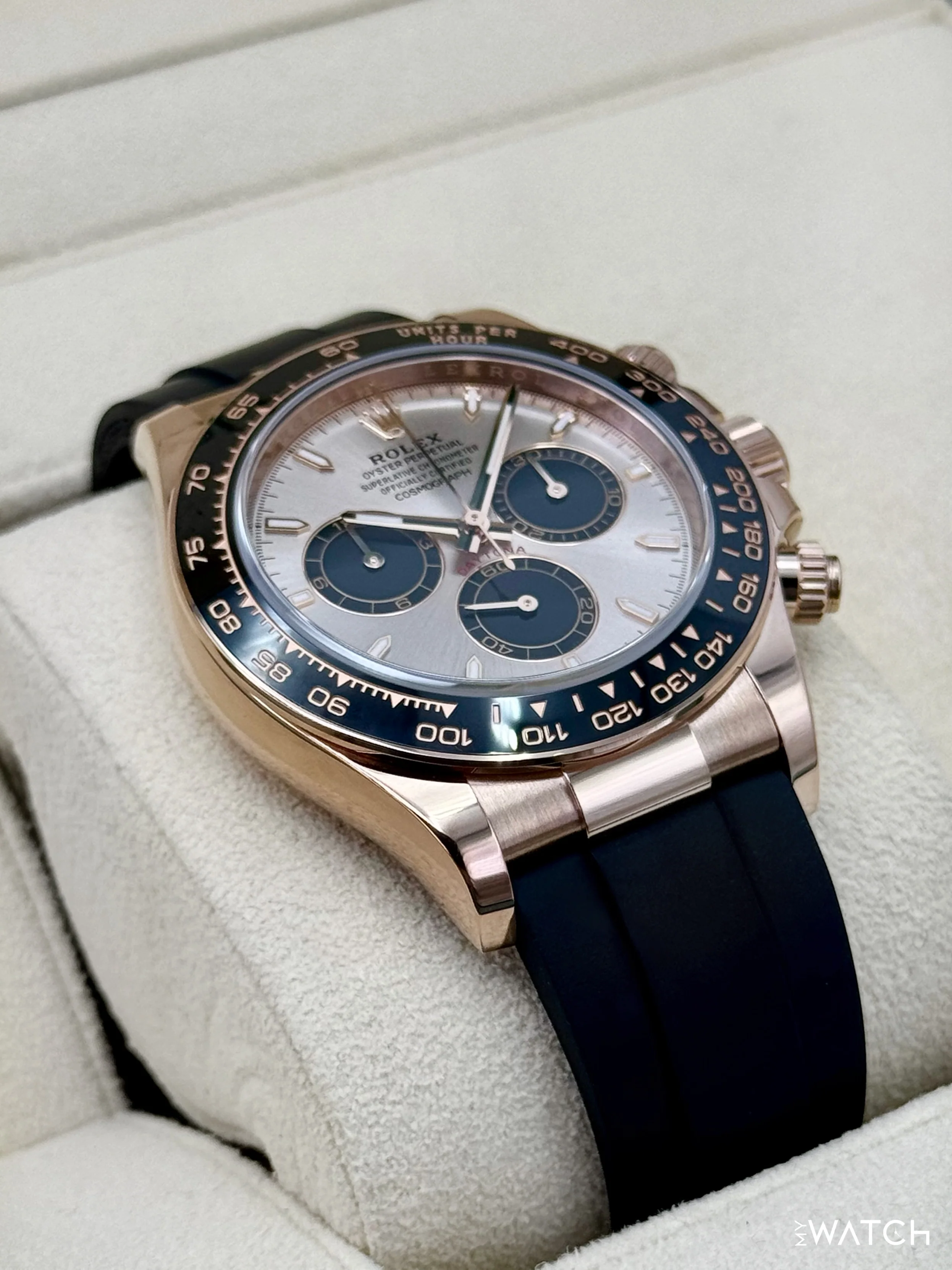 2025 Rolex Daytona 40mm 126515LN Rose Gold Oysterflex Sundust Dial - Image 6