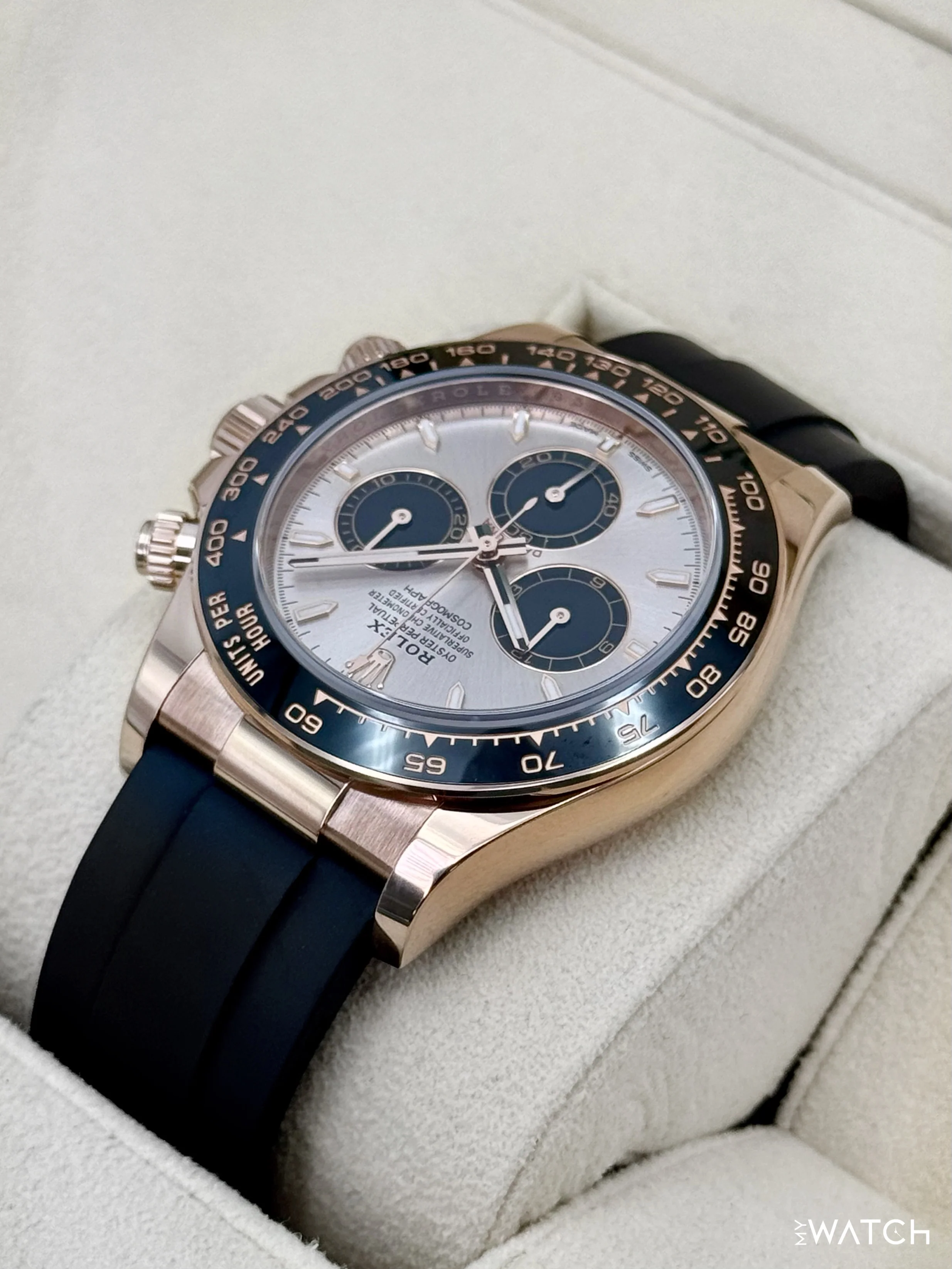 2025 Rolex Daytona 40mm 126515LN Rose Gold Oysterflex Sundust Dial - Image 7
