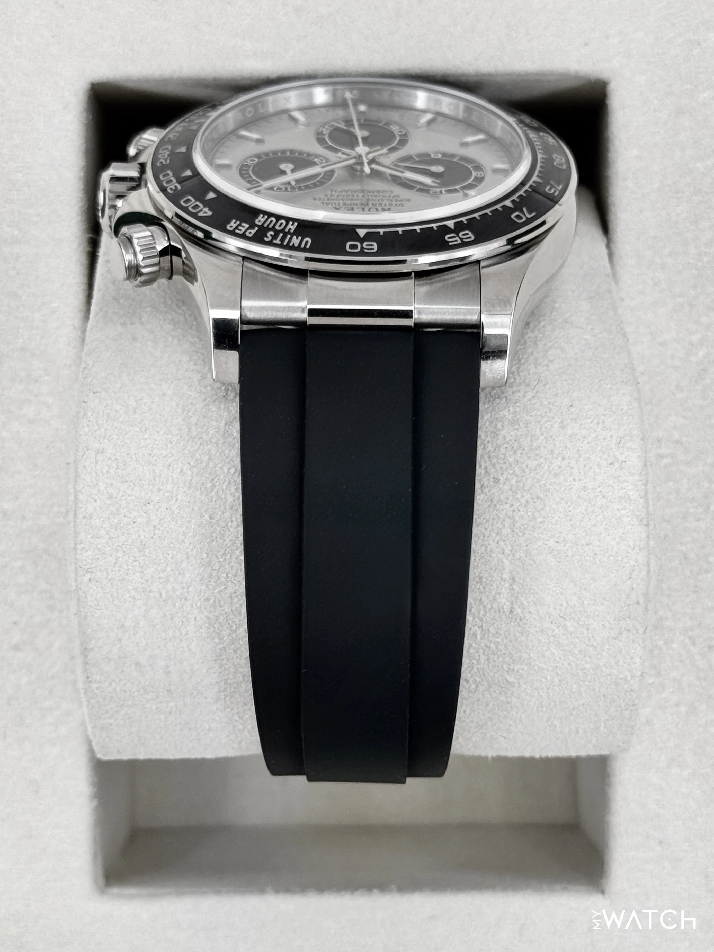 2025 Rolex Daytona 40mm 126519LN White Gold Oysterflex Silver Ghost Dial - Image 4