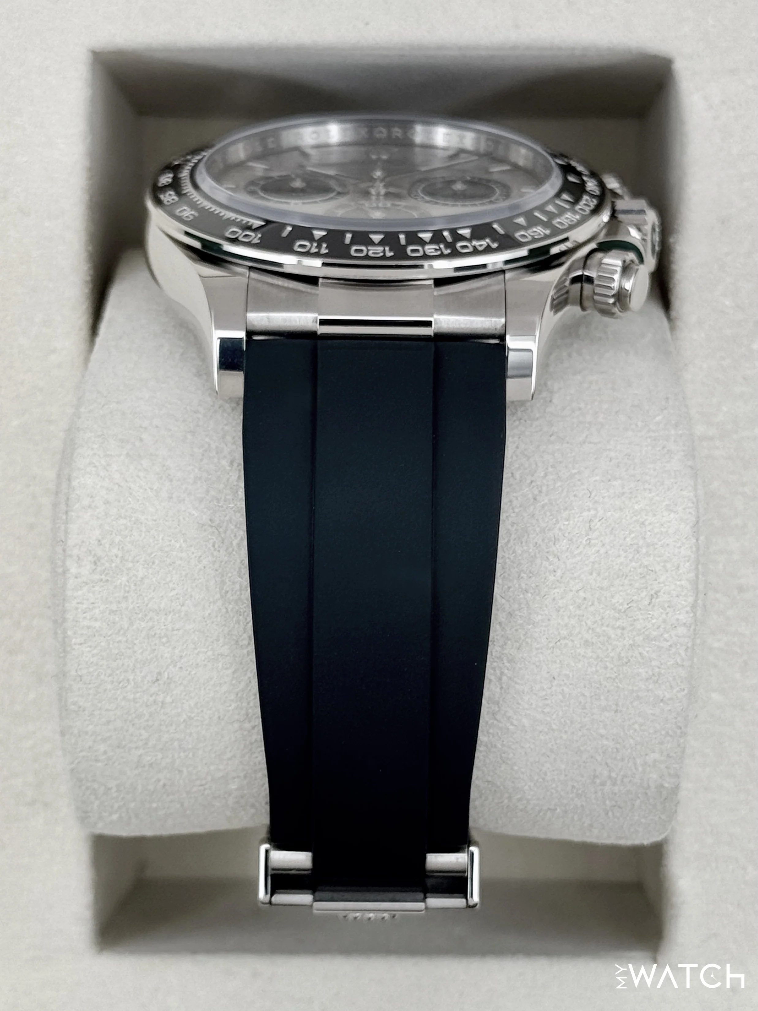 2025 Rolex Daytona 40mm 126519LN White Gold Oysterflex Silver Ghost Dial - Image 3