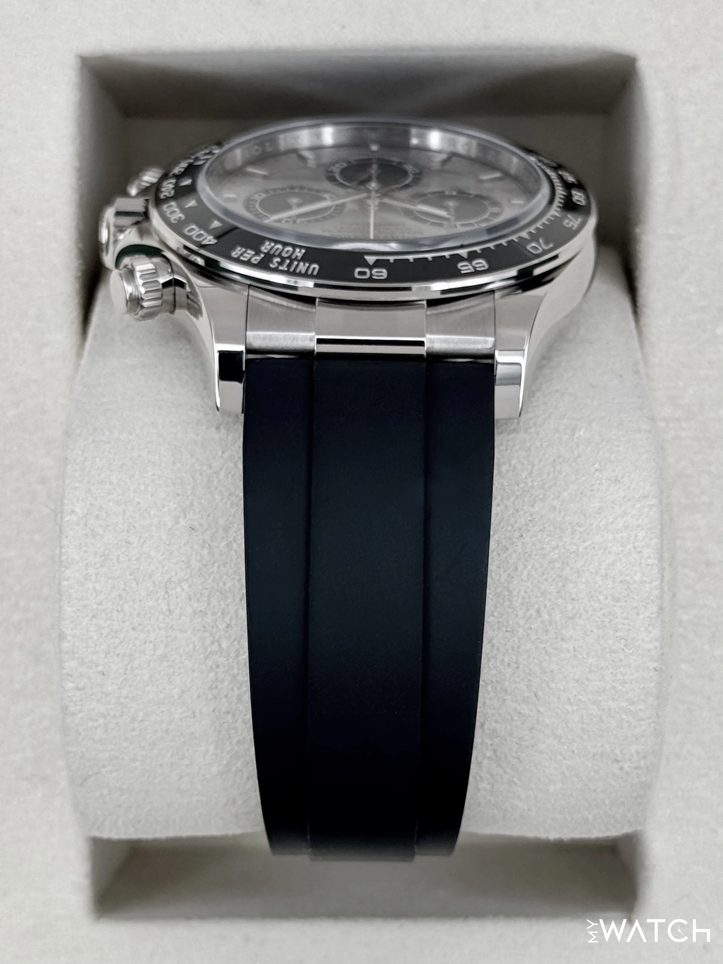 2025 Rolex Daytona 40mm 126519LN White Gold Oysterflex Silver Ghost Dial - Image 4