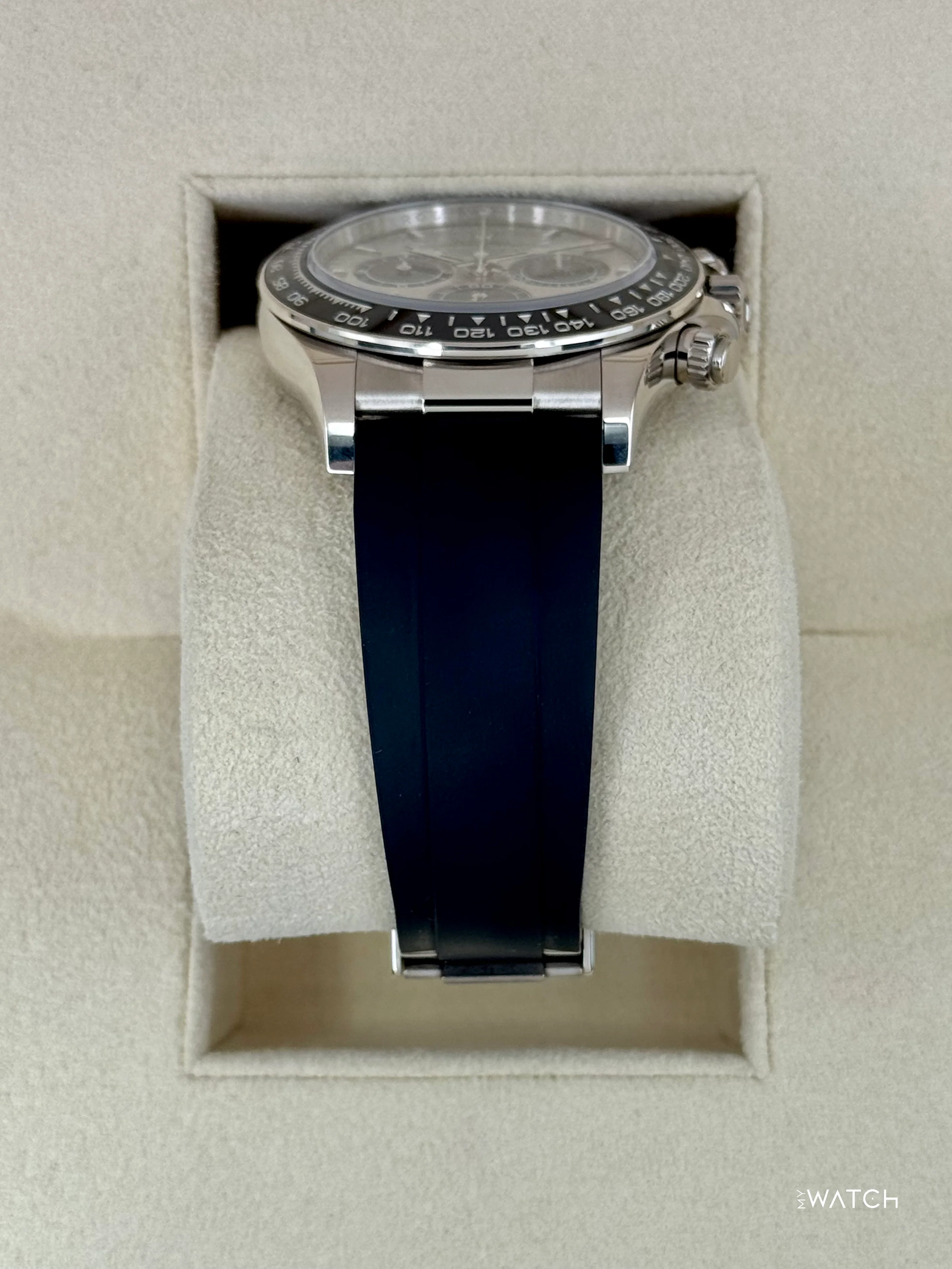 2025 Rolex Daytona 40mm 126519LN White Gold Oysterflex Silver Ghost Dial - Image 3