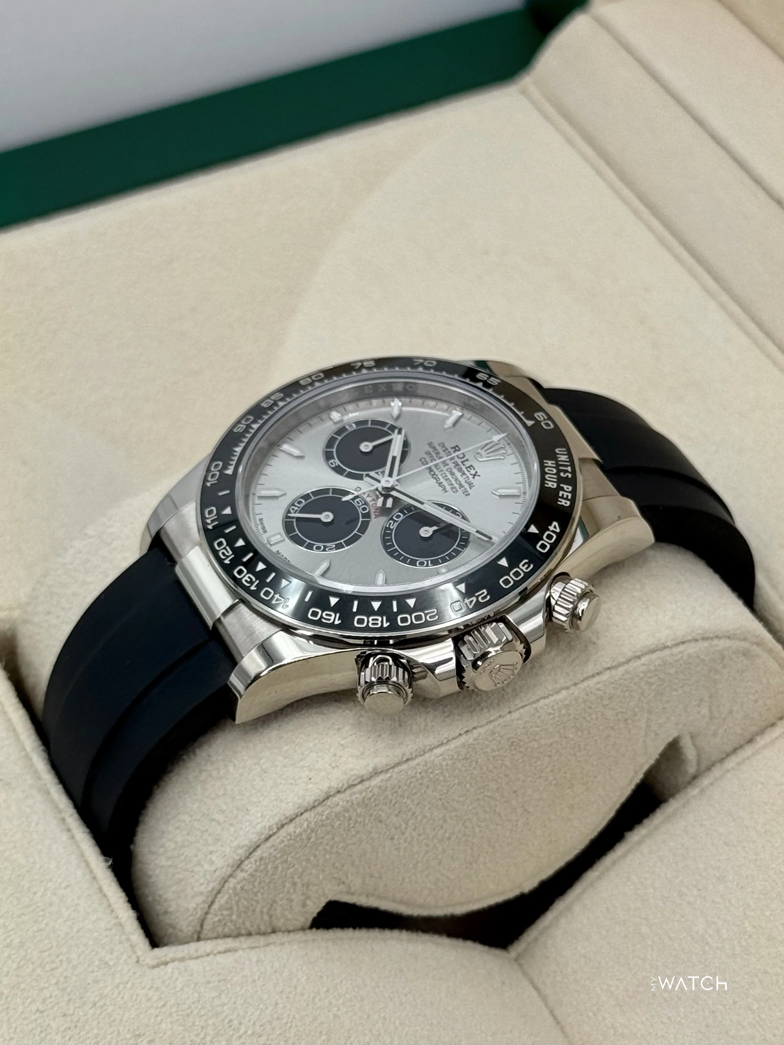 2025 Rolex Daytona 40mm 126519LN White Gold Oysterflex Silver Ghost Dial - Image 5