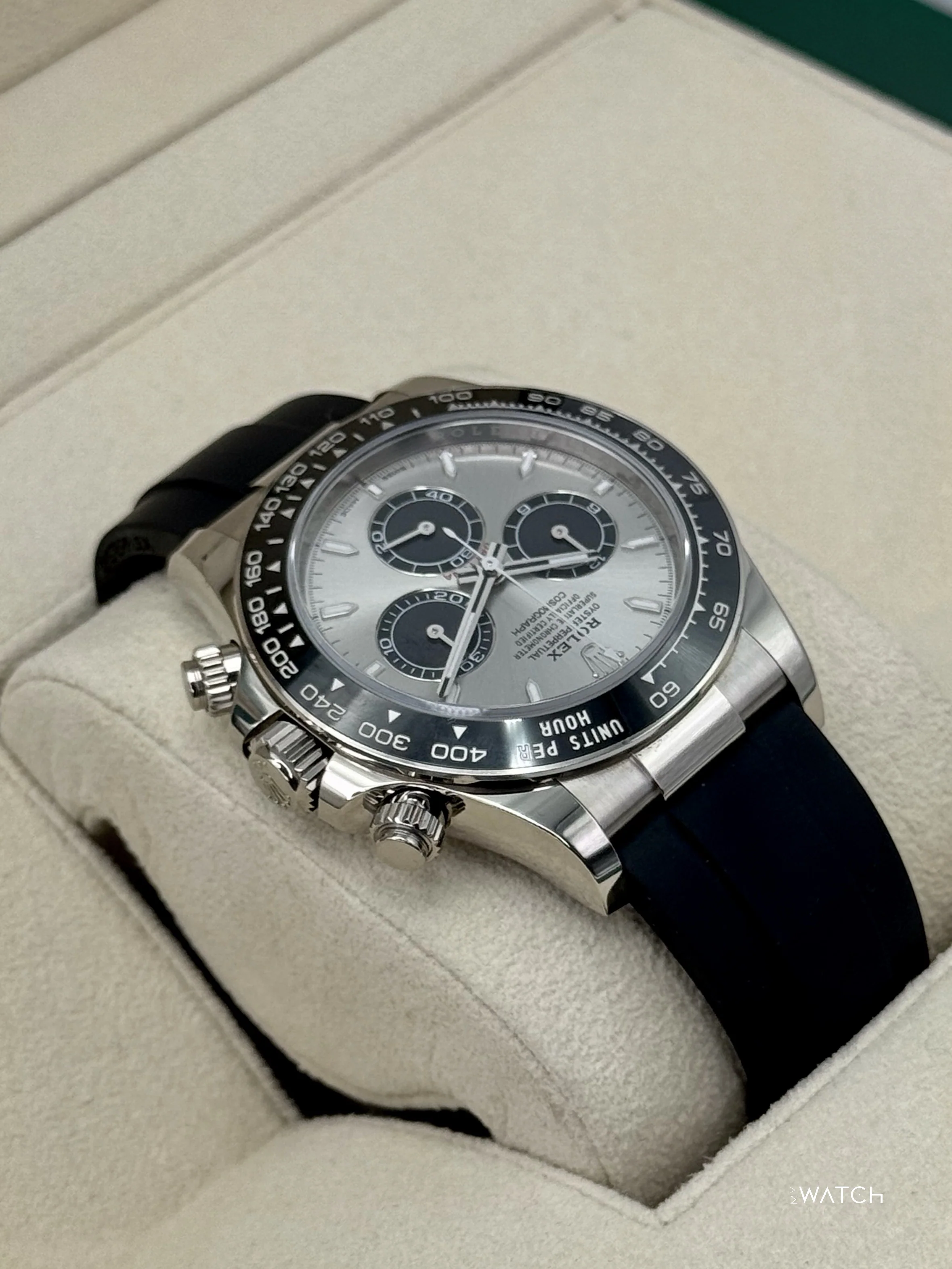 2025 Rolex Daytona 40mm 126519LN White Gold Oysterflex Silver Ghost Dial - Image 8