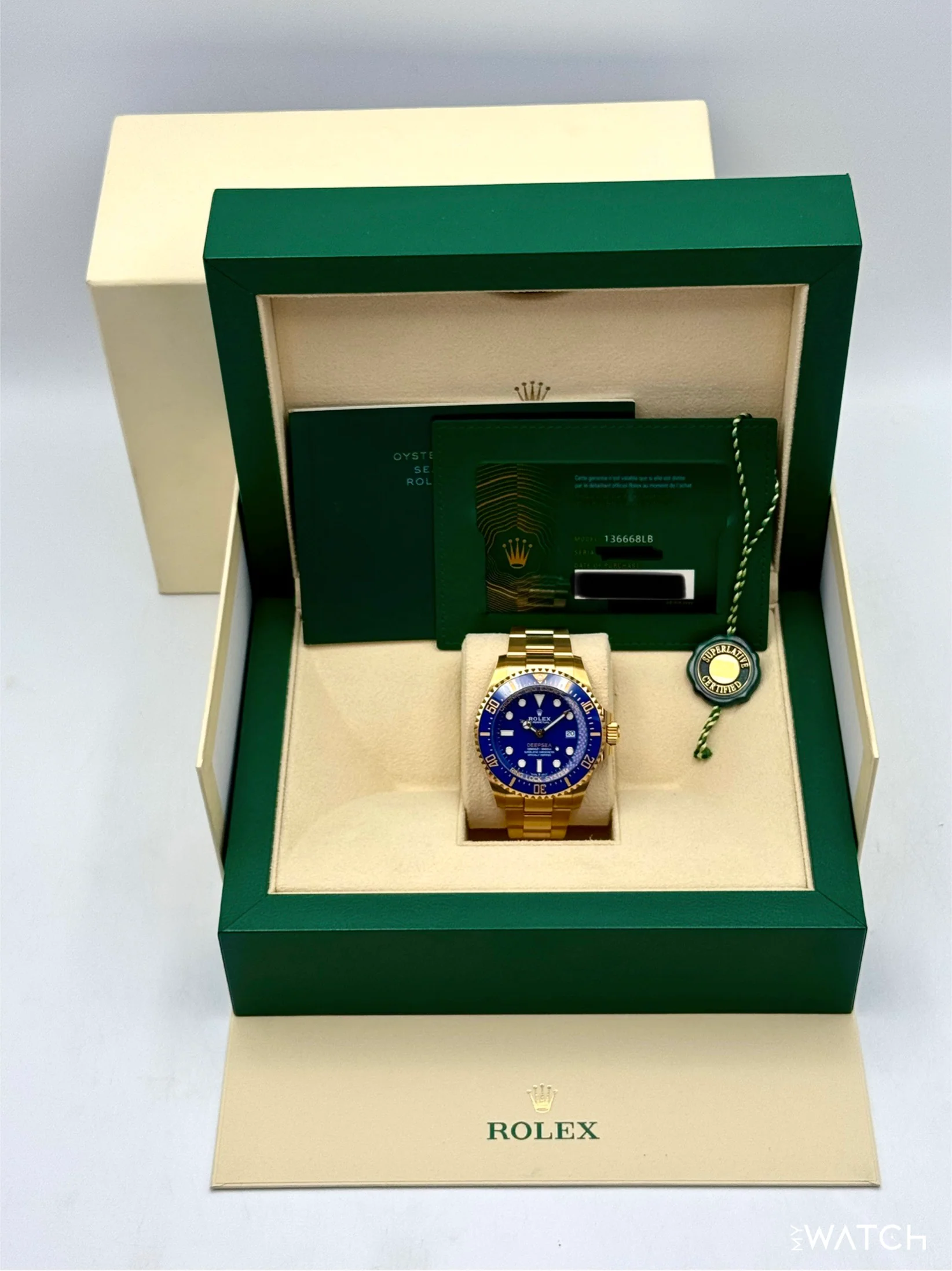 2025 Rolex Deepsea 44mm 136668LB Yellow Gold Blue Dial - Image 9