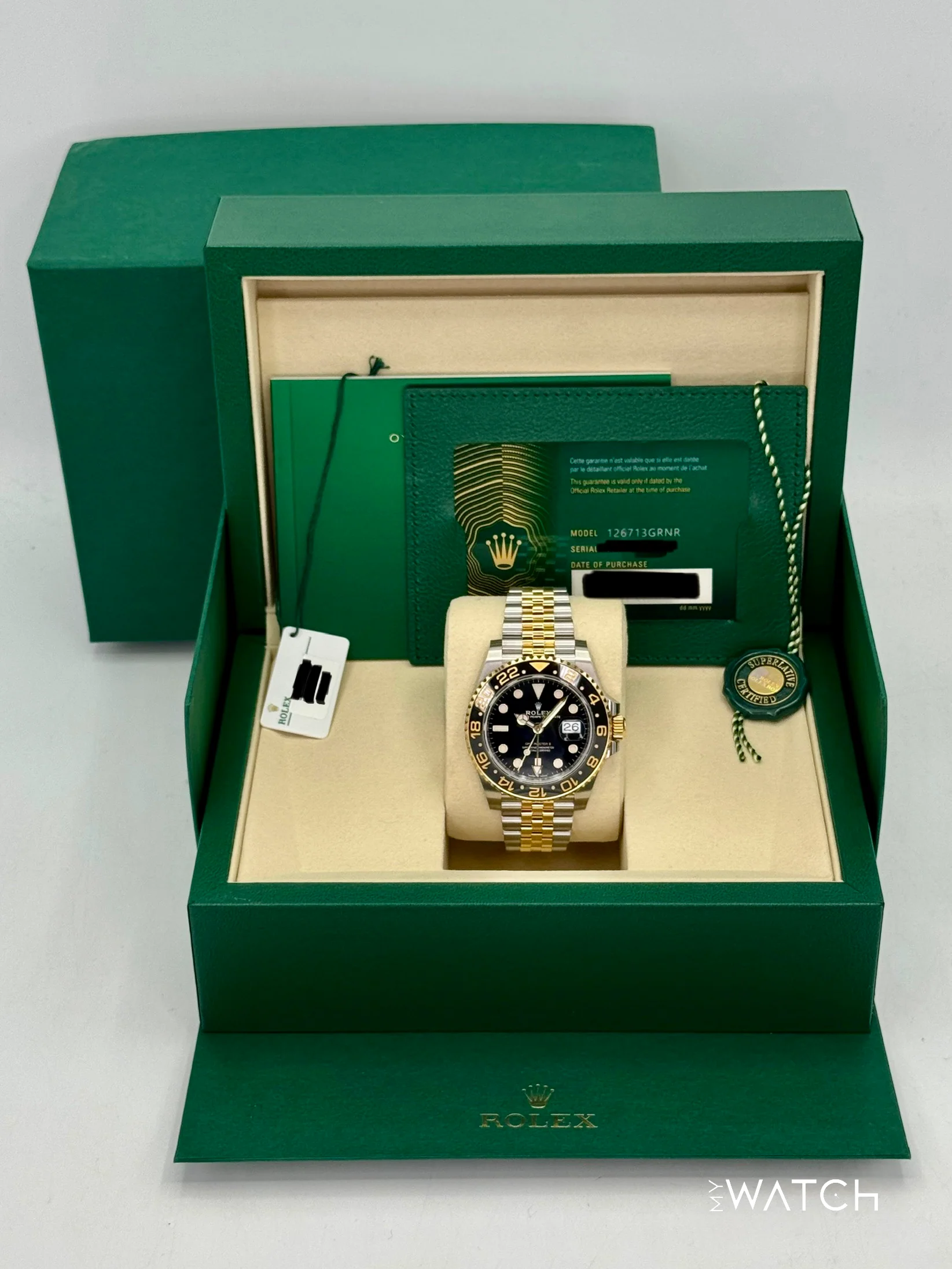 NEW 2025 Rolex GMT-Master II 40mm 126713GRNR Two-Tone Jubilee - Image 9