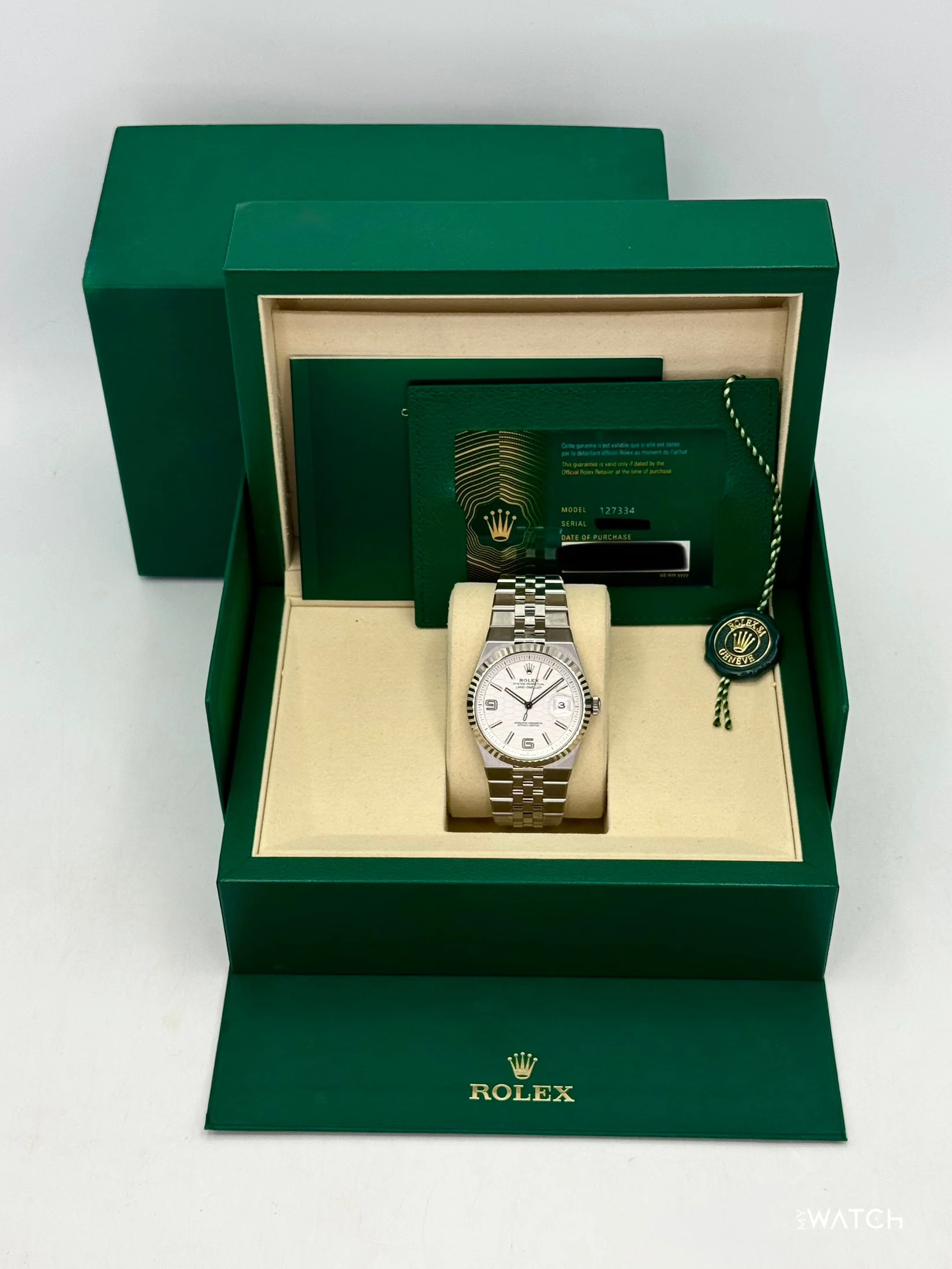 2025 Rolex Land-Dweller 40mm 127334 Stainless Steel Jubilee White Dial - Image 10