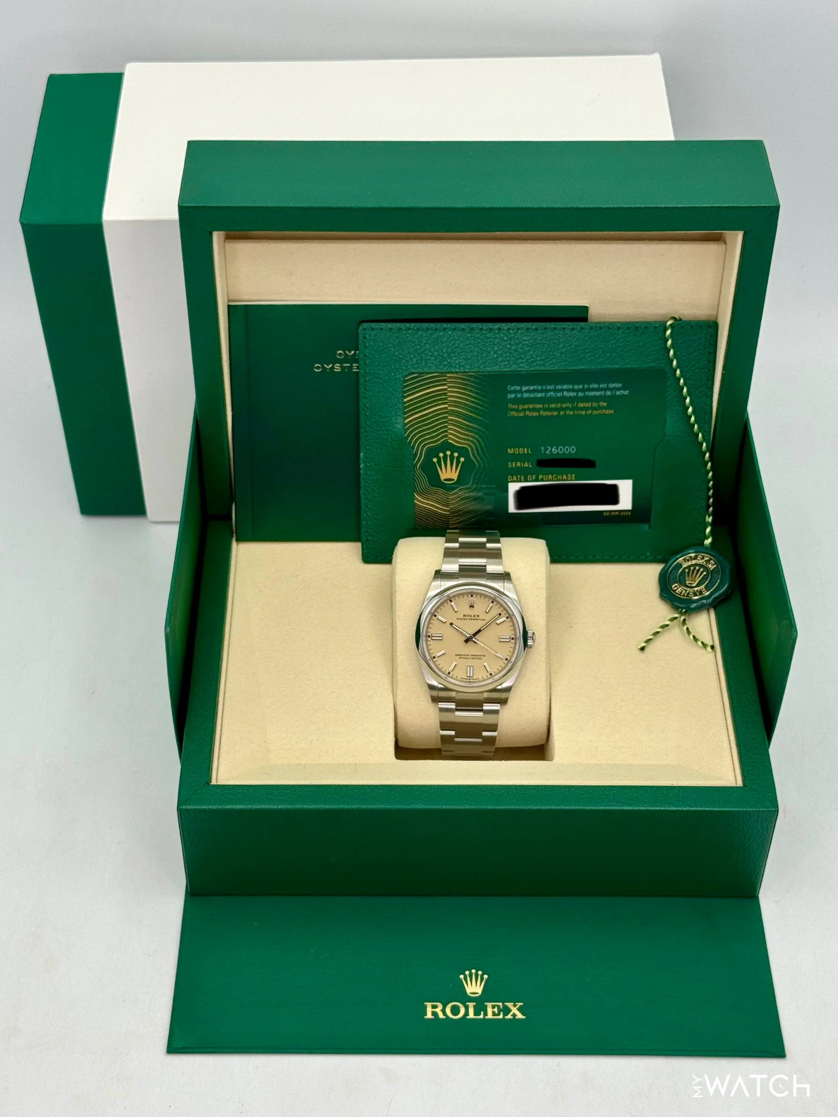 2025 Rolex Oyster Perpetual 36mm 126000 Beige Dial - Image 9